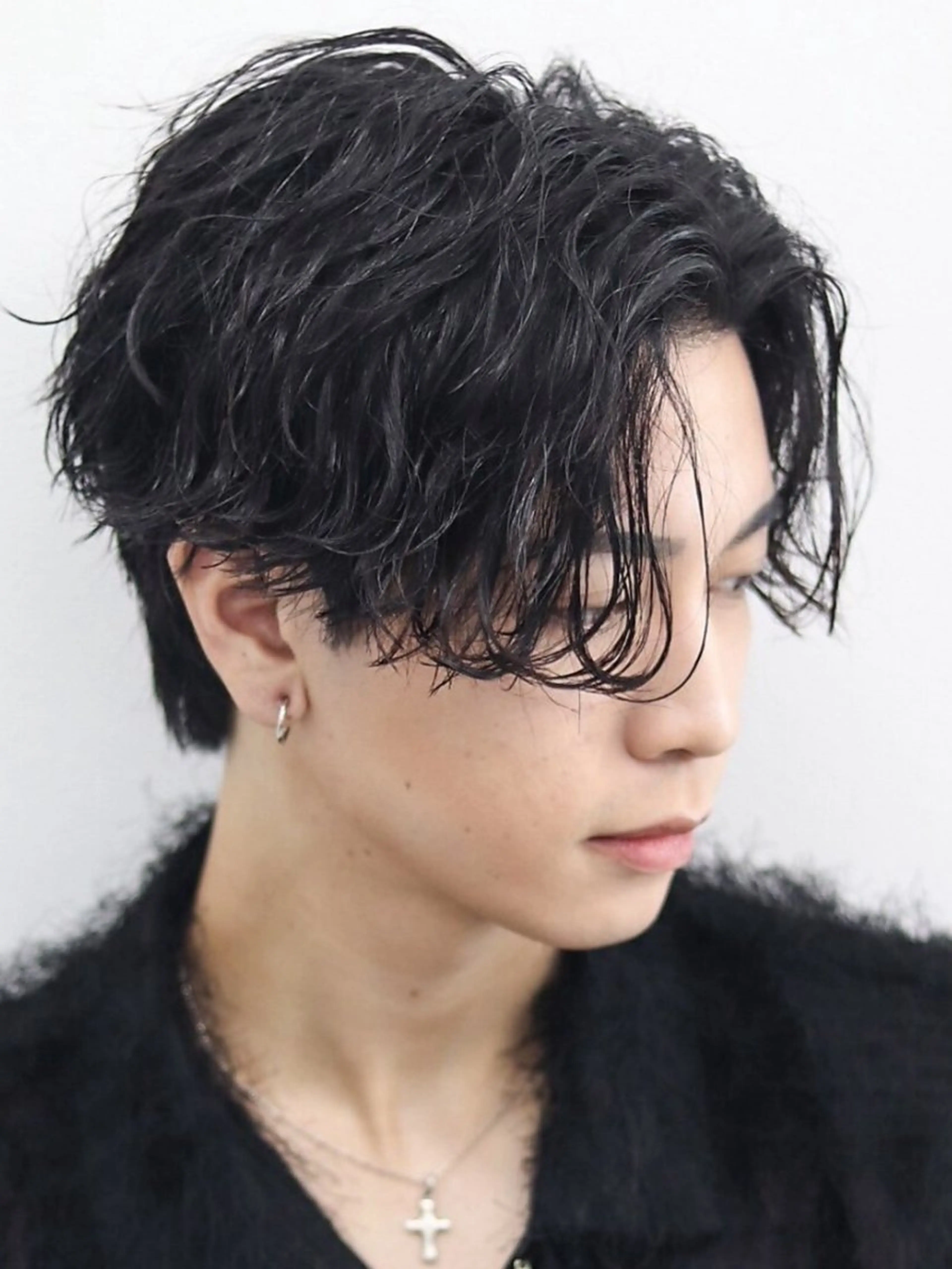 ミディアム パーマ メンズ カット パーマ パーマ職人🔥／短髪 執行役員／YUTAのヘアスタイル