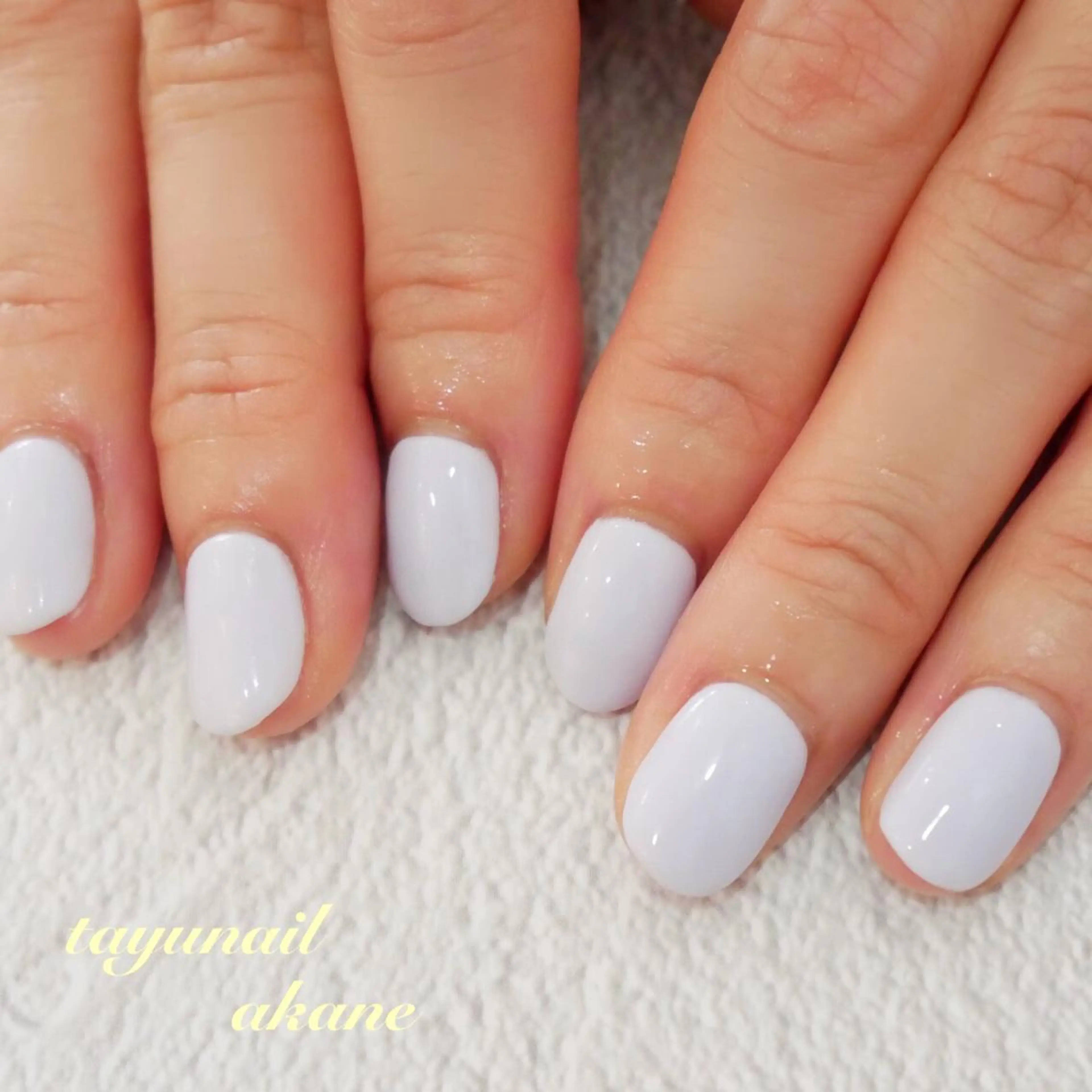 ネイル アートネイル ブルー 持ち込み ワンカラーネイル シンプルネイル ハンドネイル ネイルサロン 【たゆnail】のネイルデザイン