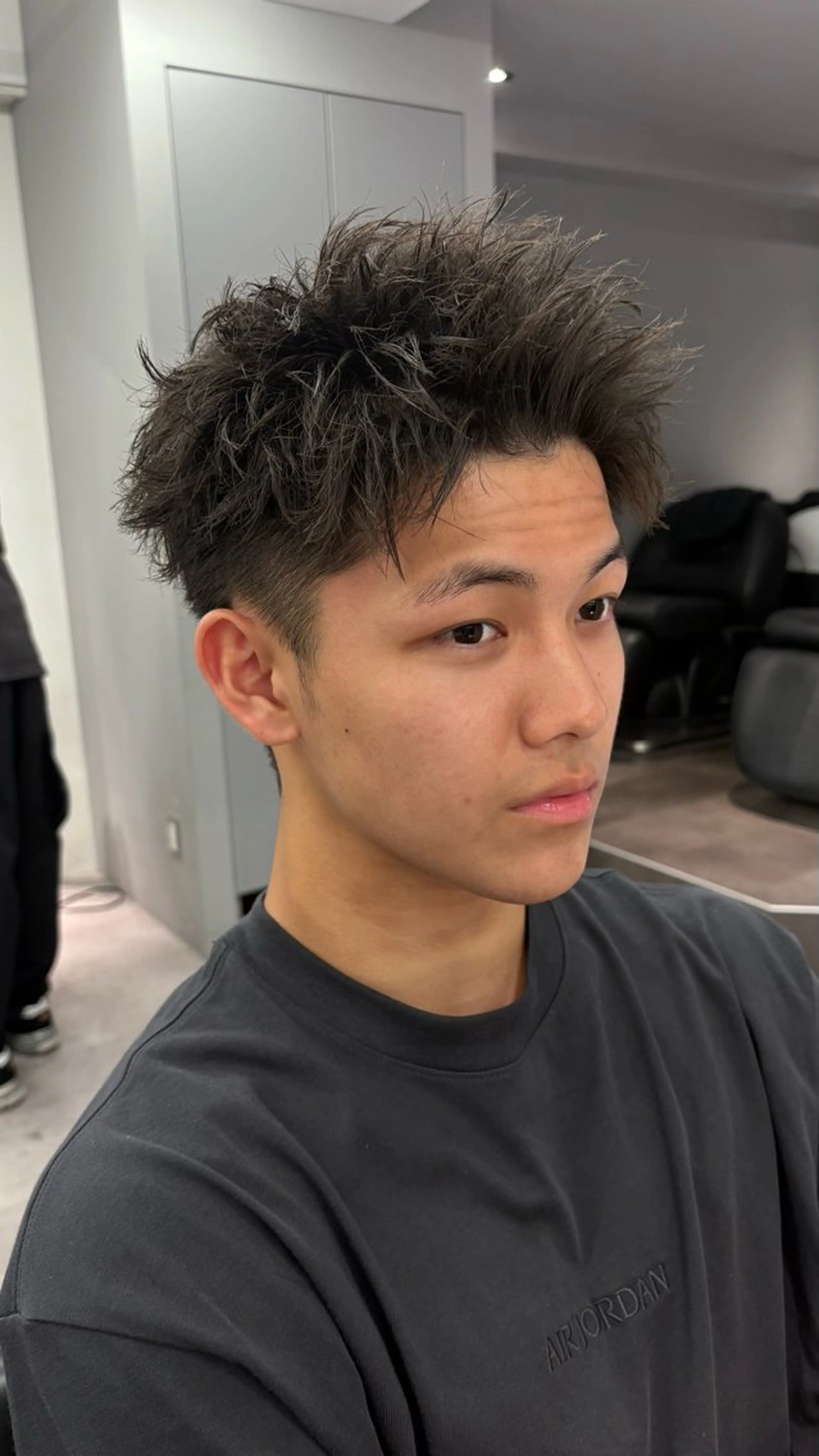 ショート パーマ メンズ メンズパーマ カット パーマ 高橋 周のヘアスタイル