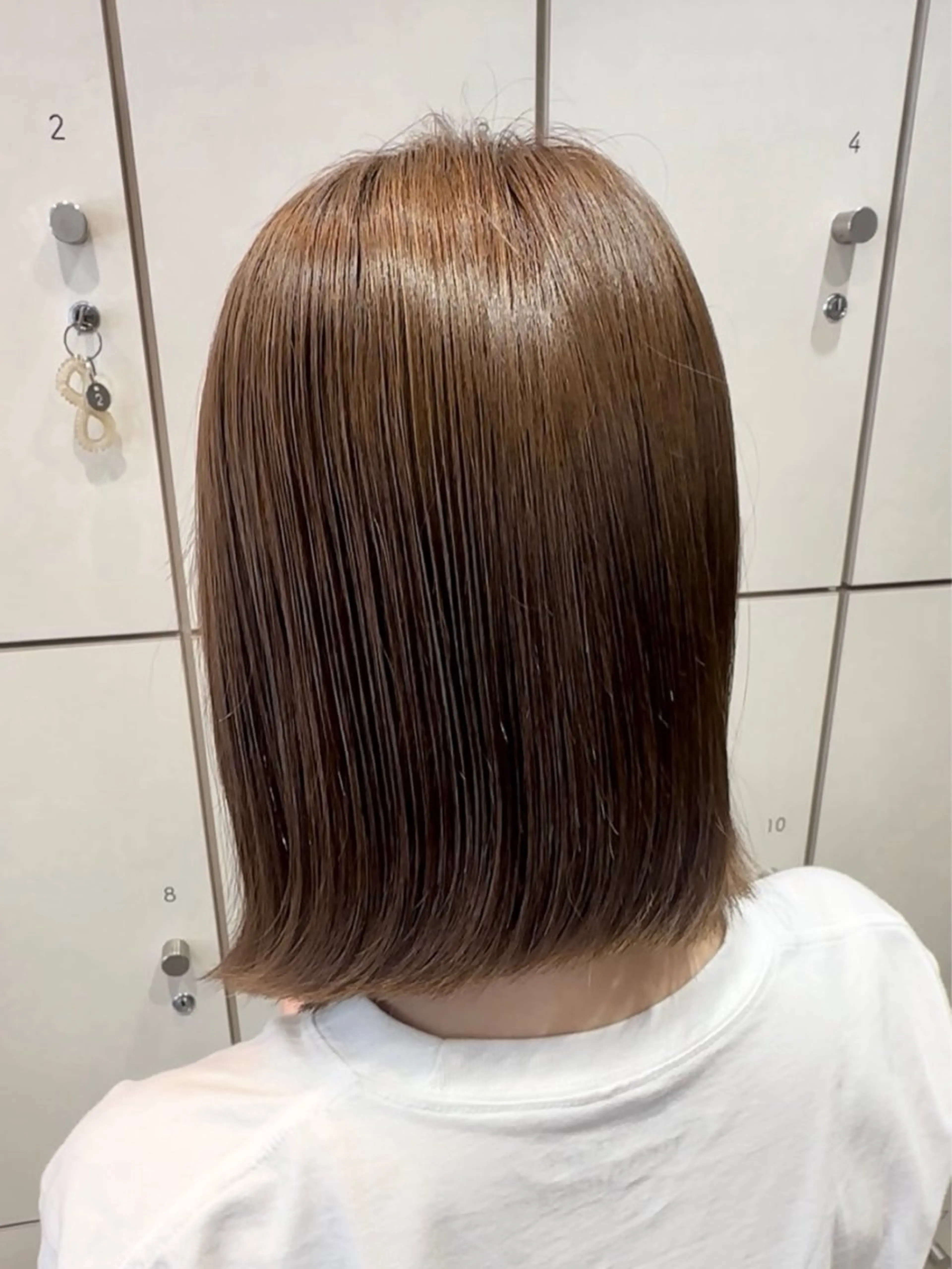 ミディアム カット ヘアカラー トリートメント 美髪矯正/渡辺 りんのヘアスタイル