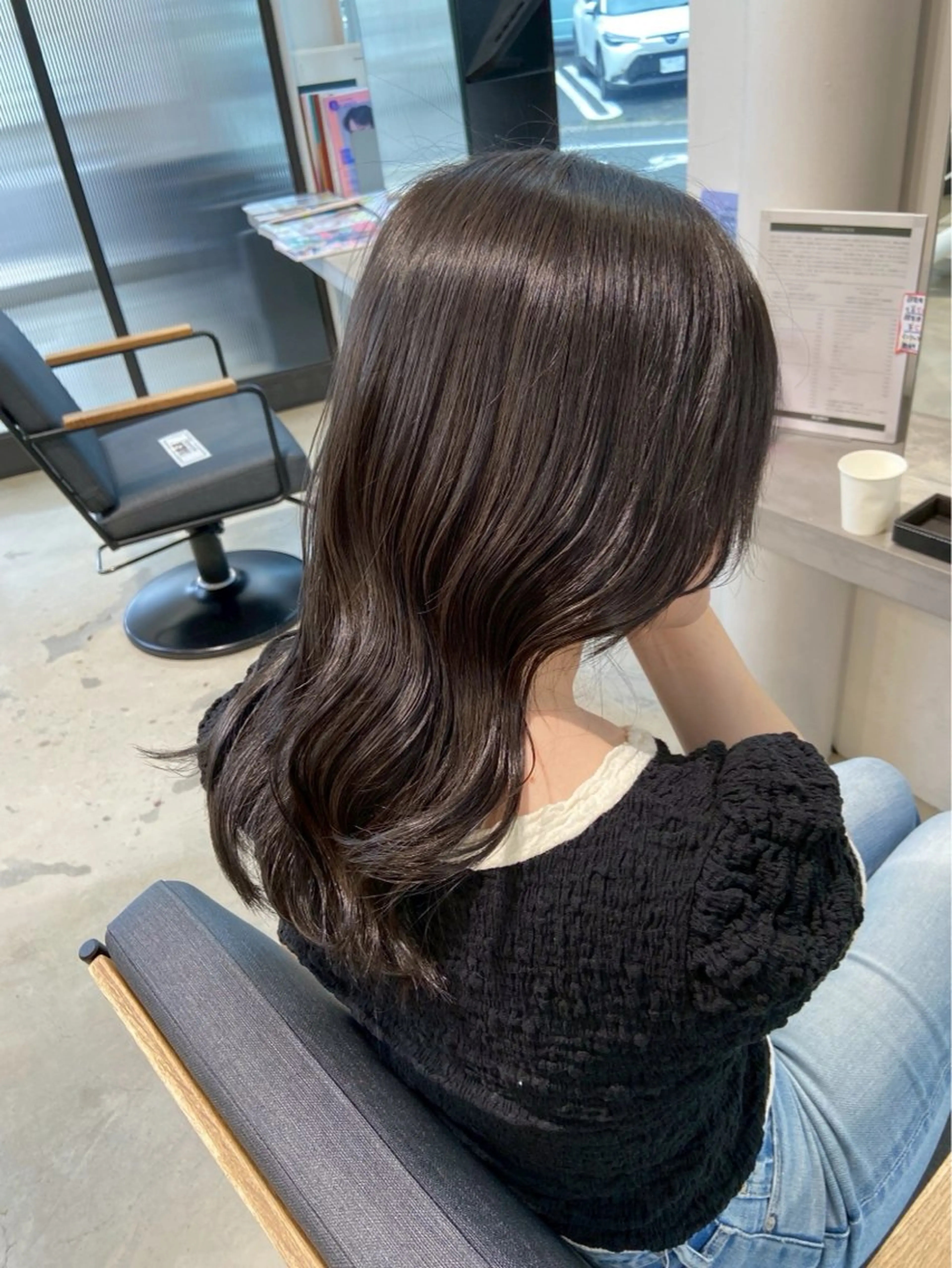 ロング カラー 美髪矯正🍀 似合わせカット渡邊のヘアスタイル