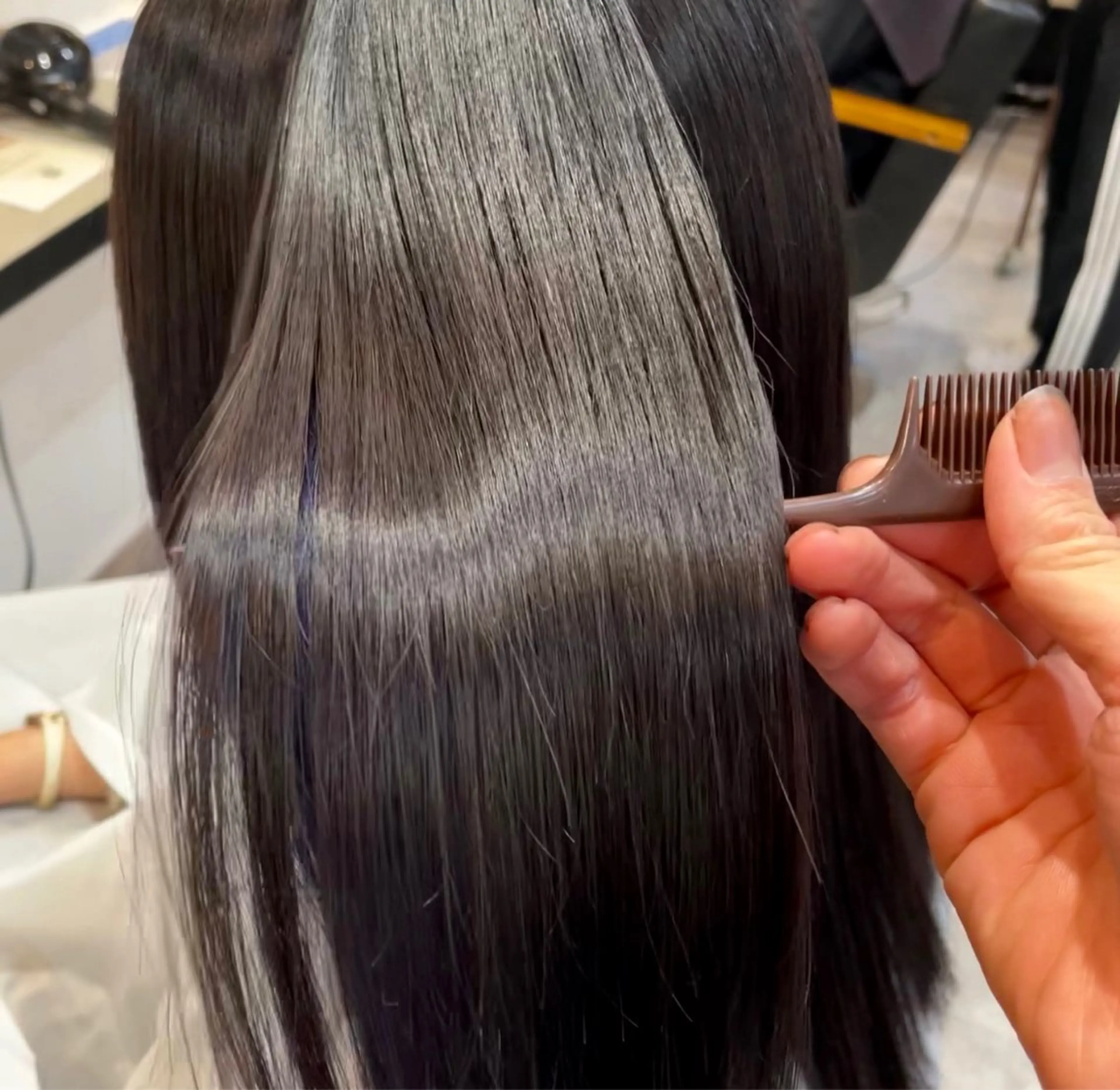 ロング カット ヘアカラー 縮毛矯正 🫧艶髪/ブリーチ 🐳honami🫧のヘアスタイル