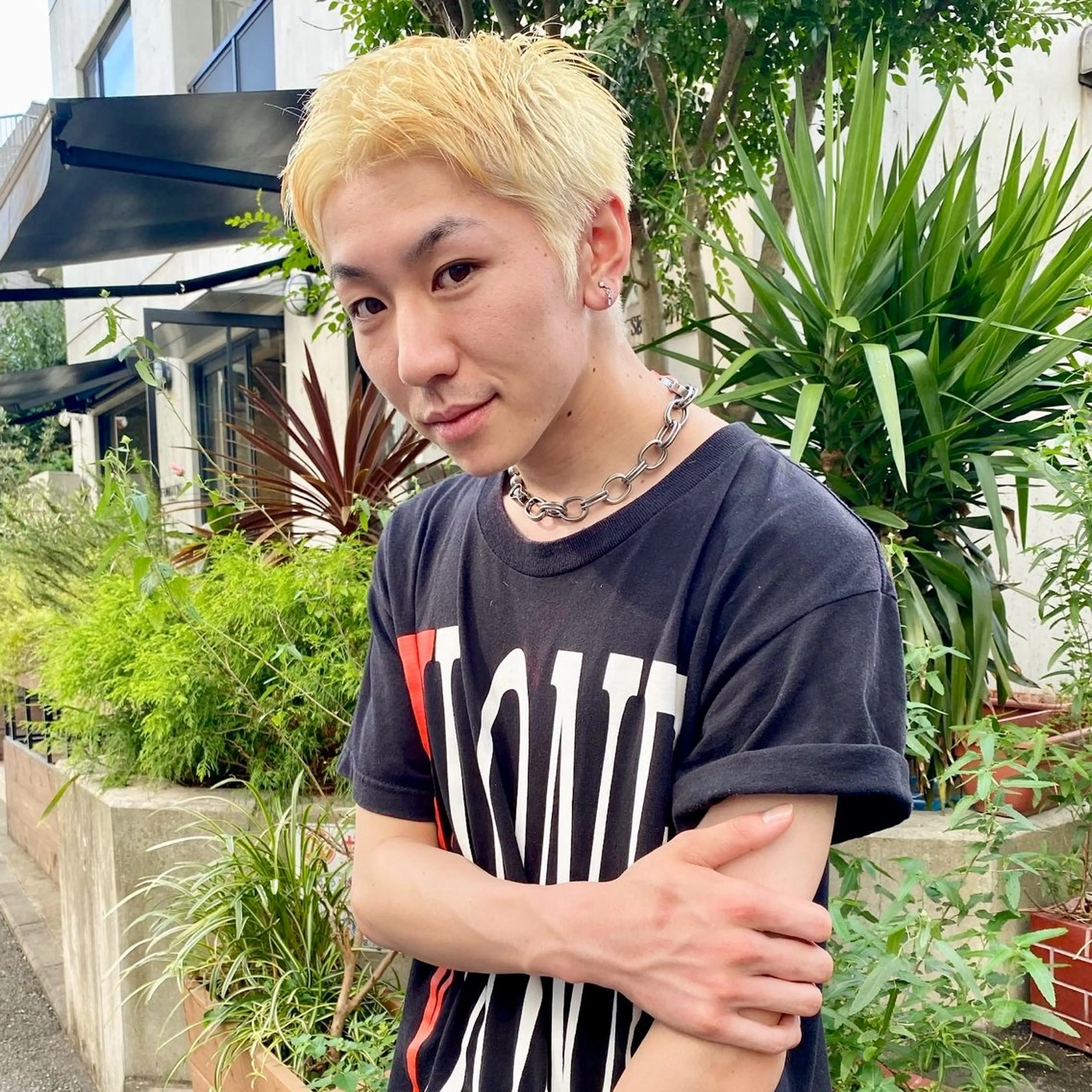 ショート カラー メンズ アップバング メンズ就活ヘア メンズパーマ メンズショート スパイキーショート 【池袋/スパイキー ショート】ⓝⓘⓜⓤのヘアスタイル