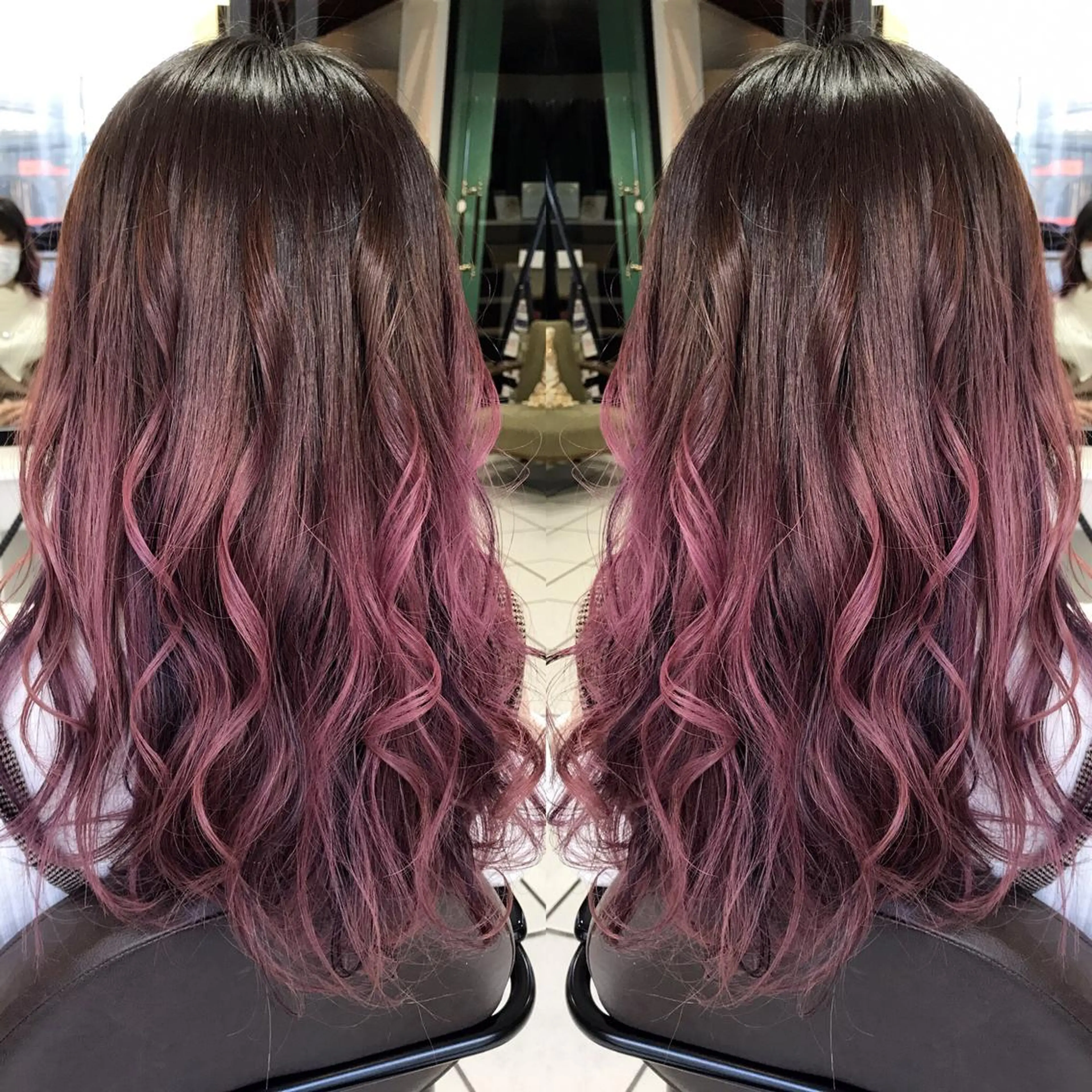 ロング カラー シールエクステ⭐️ オオミタクヤのヘアスタイル