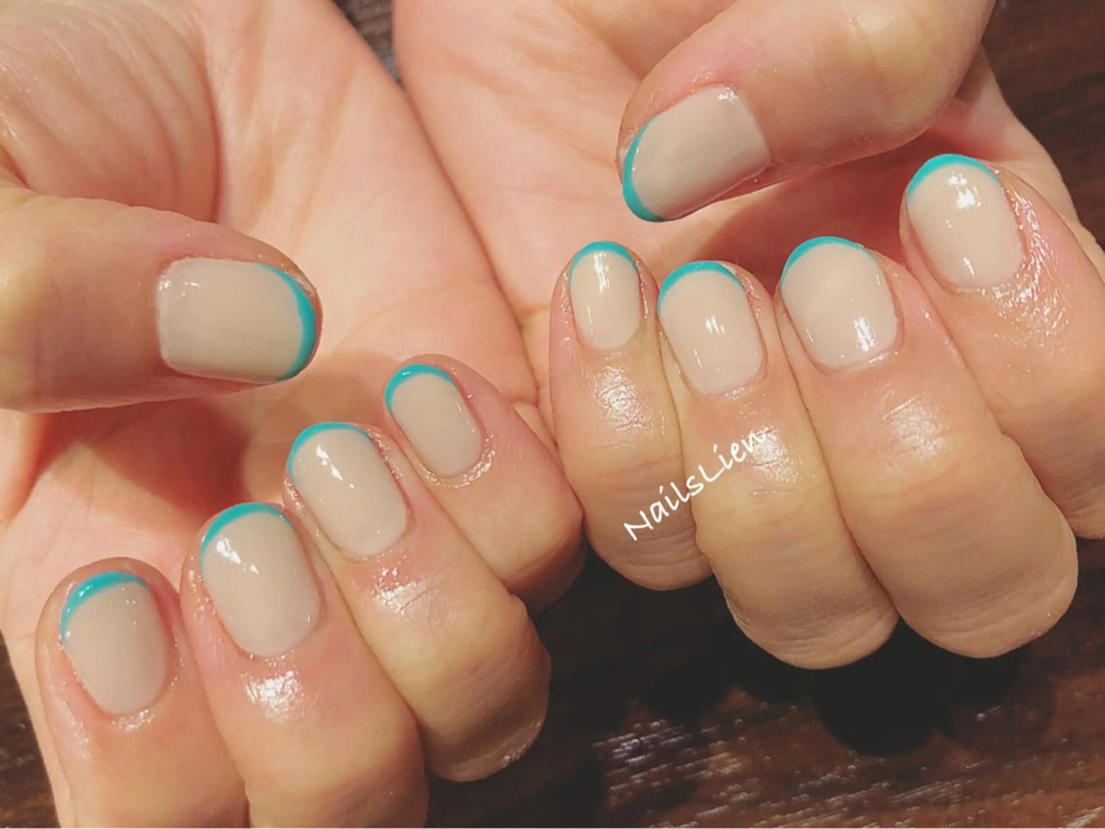 ネイル フレンチネイル ショートネイル 春ネイル studio e n / RiNのネイルデザイン