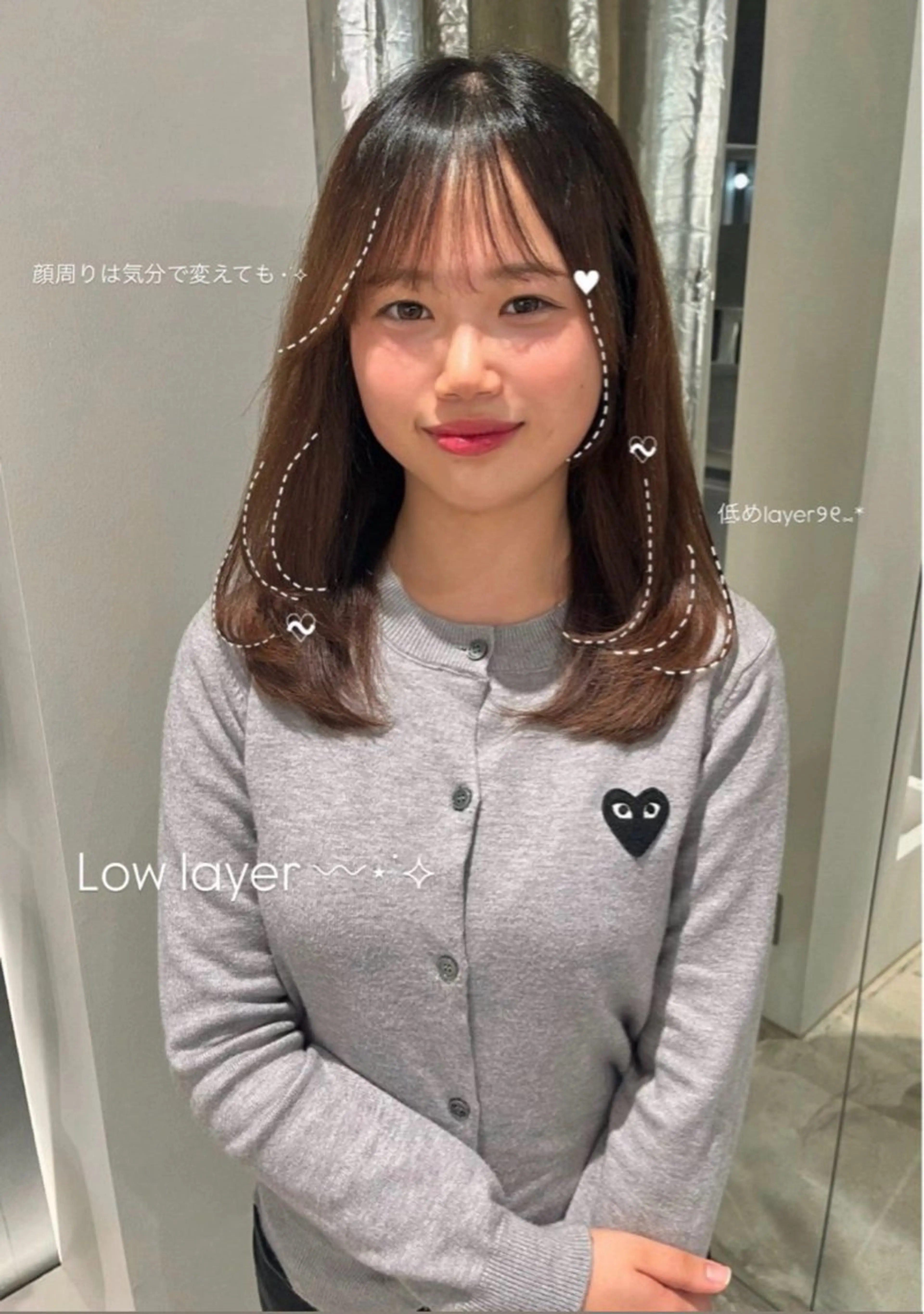 ミディアム カット nanase / レイヤーカットのヘアスタイル