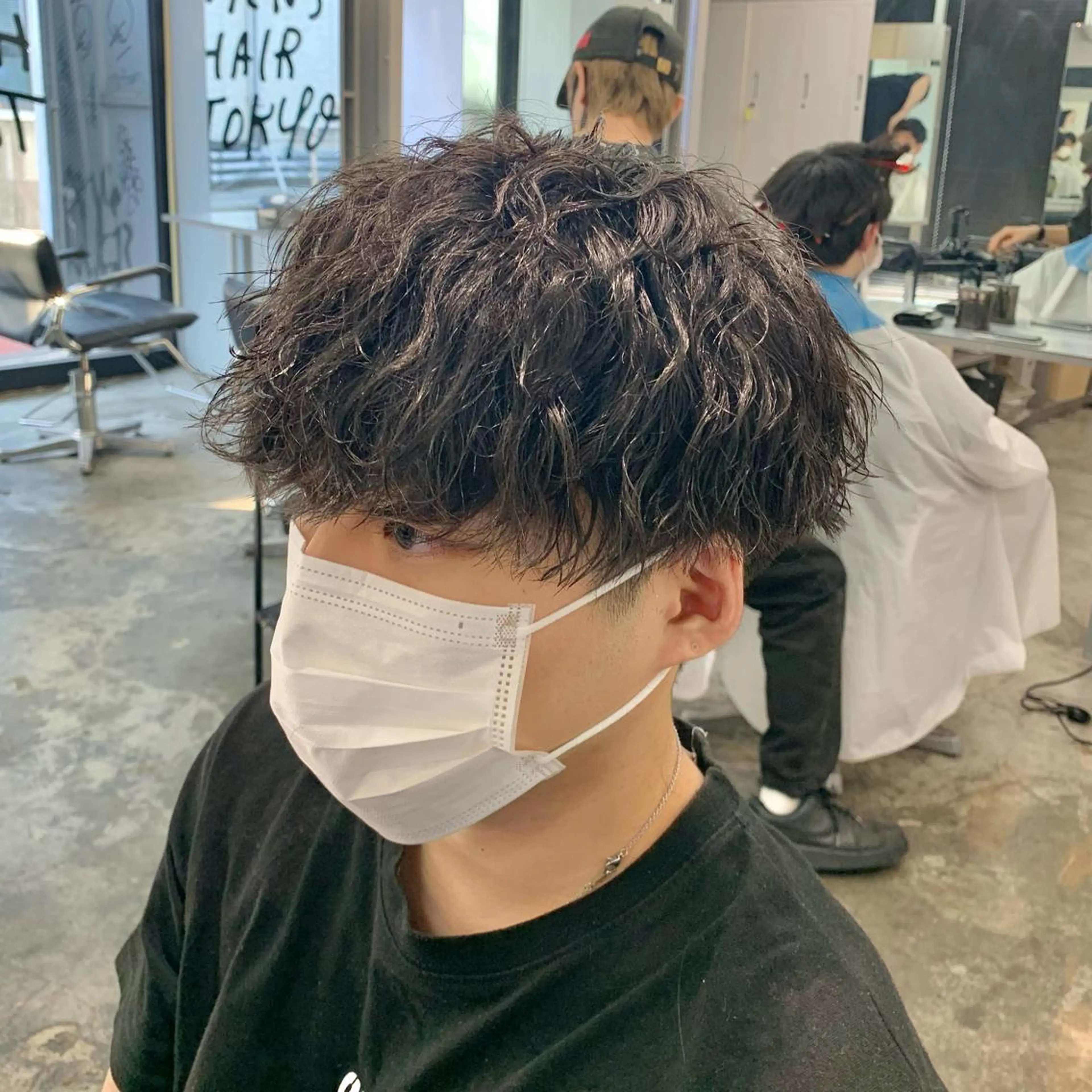 ショート パーマ メンズ マッシュ カット パーマ メンズ特化美容師/ 藤戸 椋のヘアスタイル