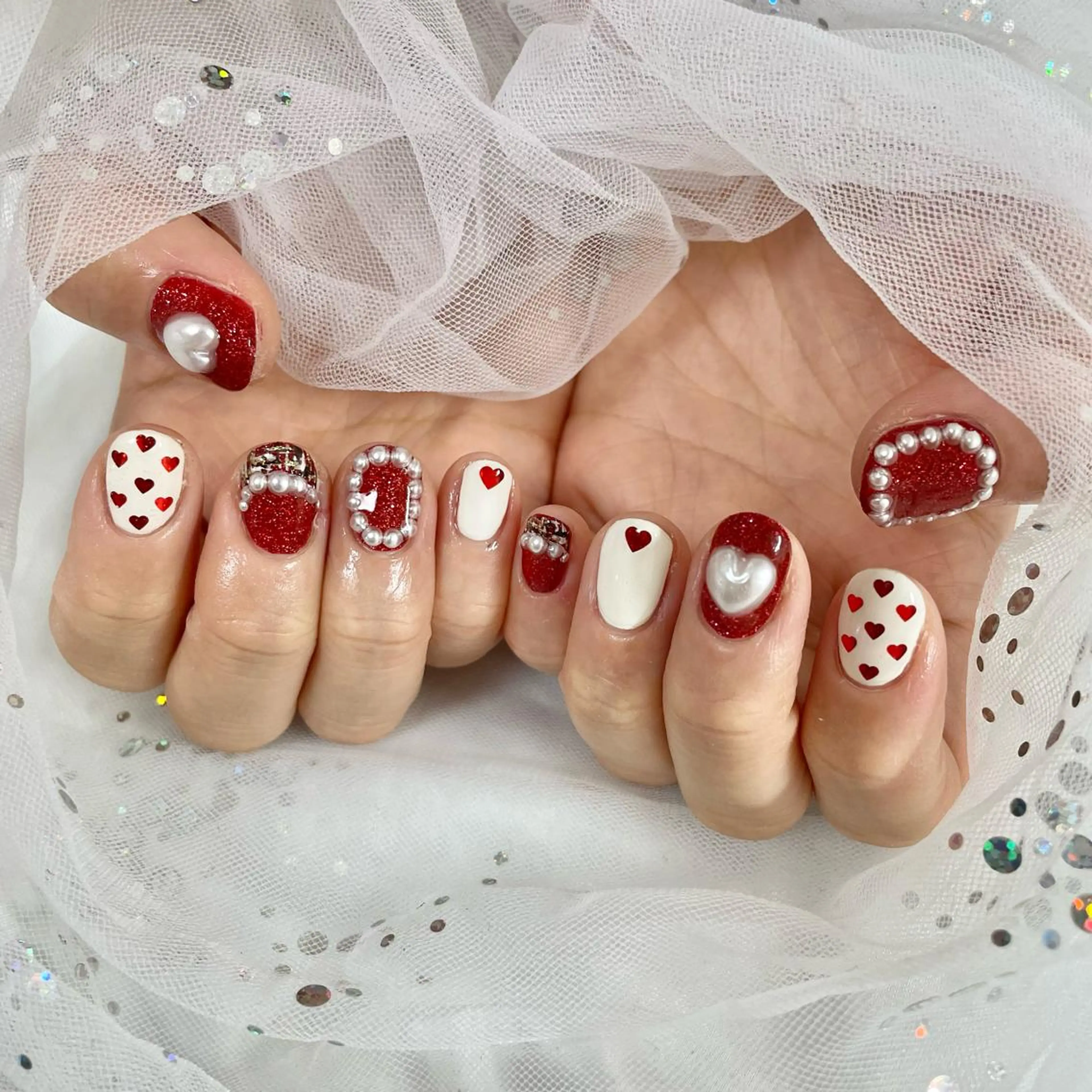 ネイル バレンタイン 🎀AYAKO 🎀中韓ネイルのネイルデザイン