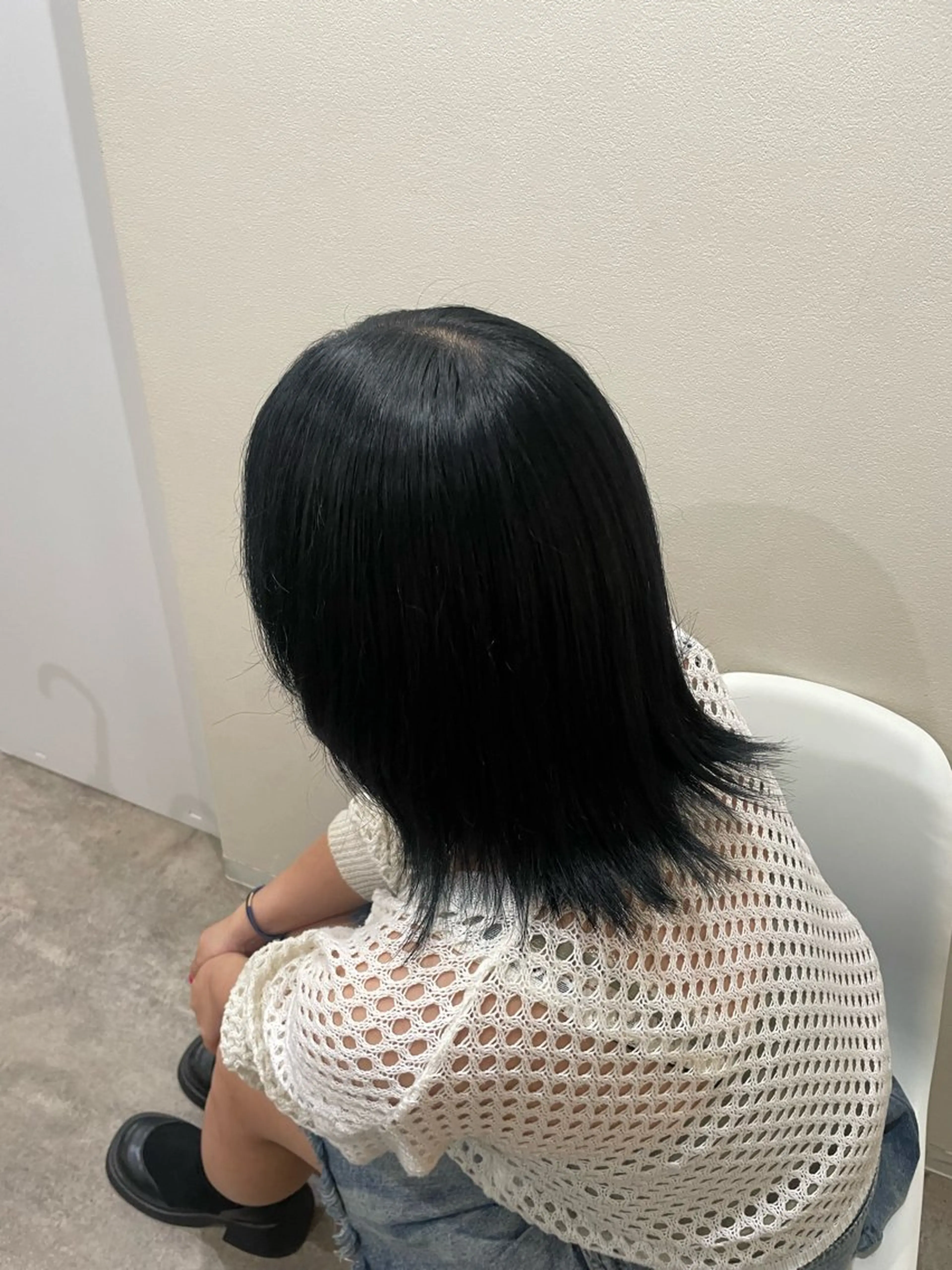 カラー 黒髪 ブルーカラー ブルーブラック ヘアカラー 透明感カラー🎀 Honokaのヘアスタイル