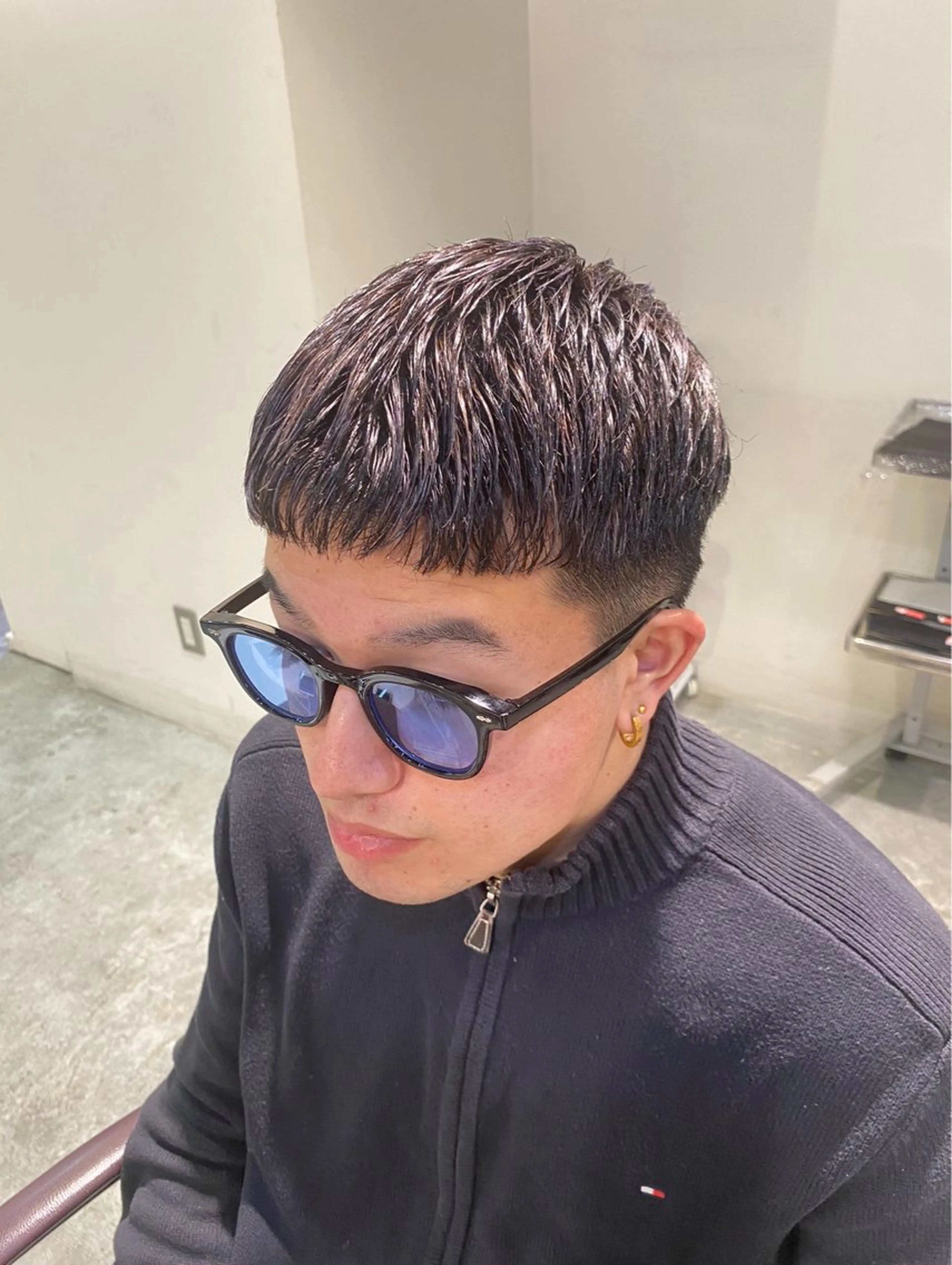 ショート メンズ パーマ特化/フェザー パーマシャドウ/真生のヘアスタイル