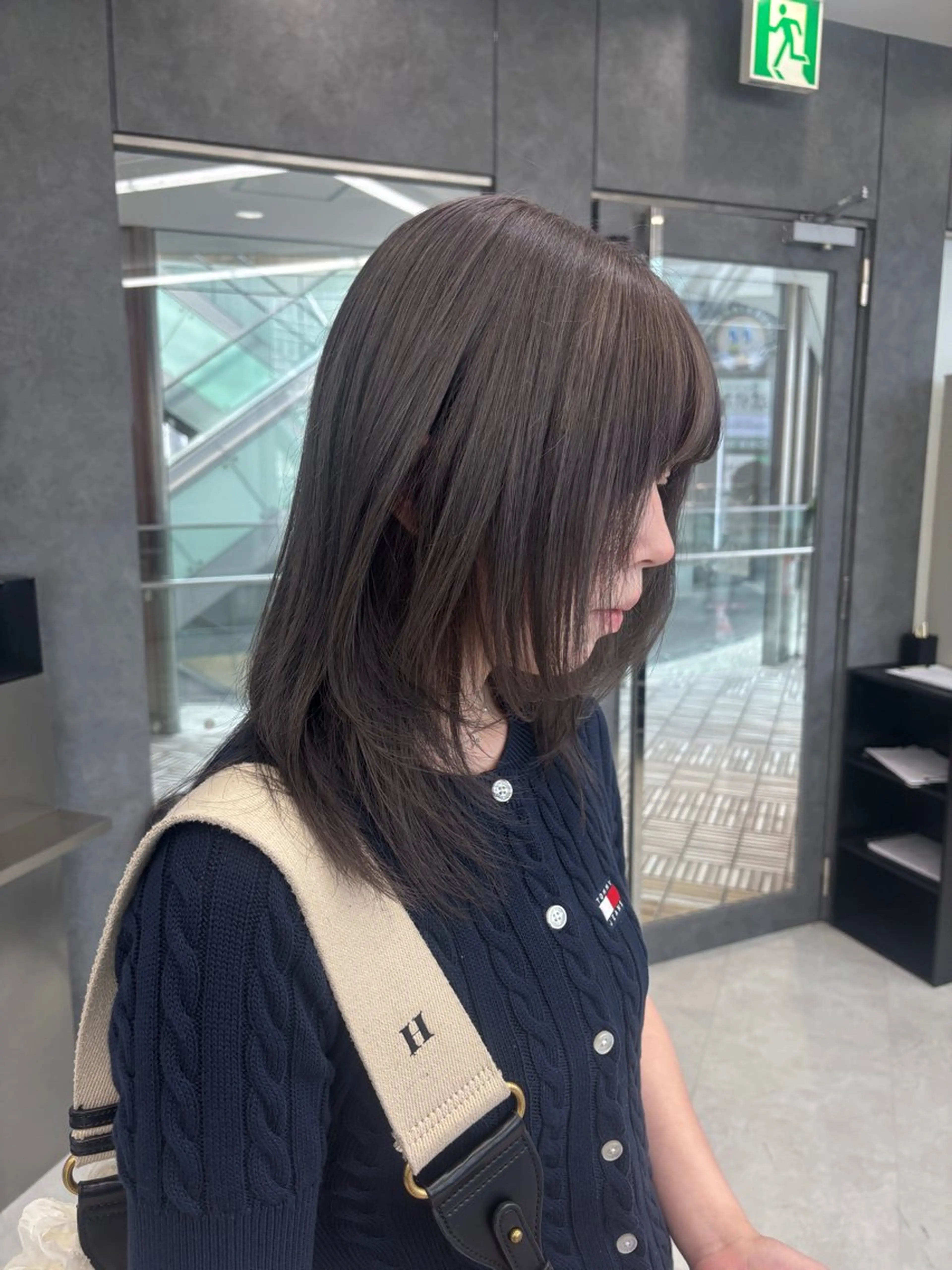 ロング カラー ヘアアレンジ カット ヘアカラー トリートメント ハッシュカット/ ミルクティー/ みうのヘアスタイル