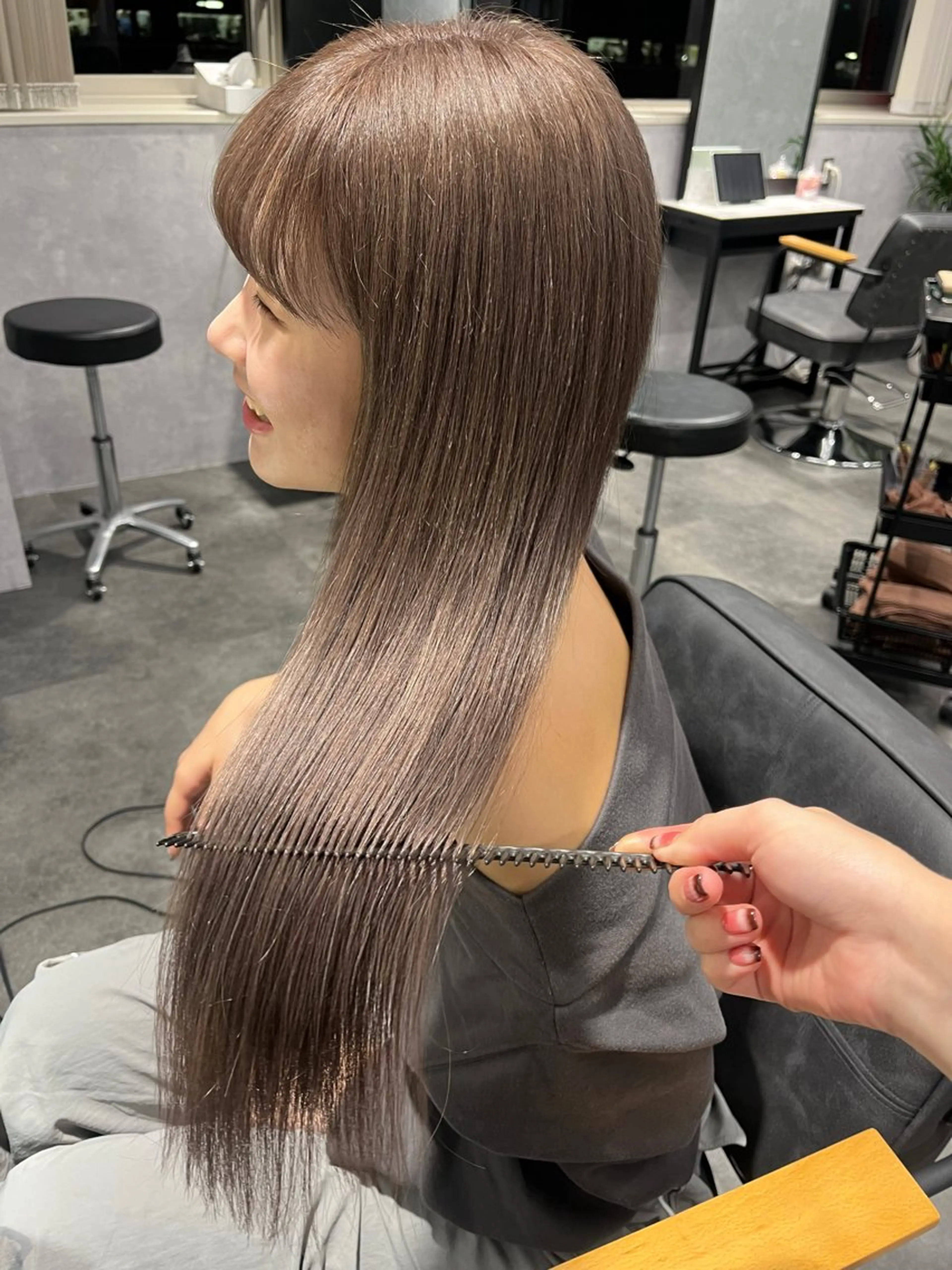 ブリーチなしダブルカラー+2step treatment🤎の写真