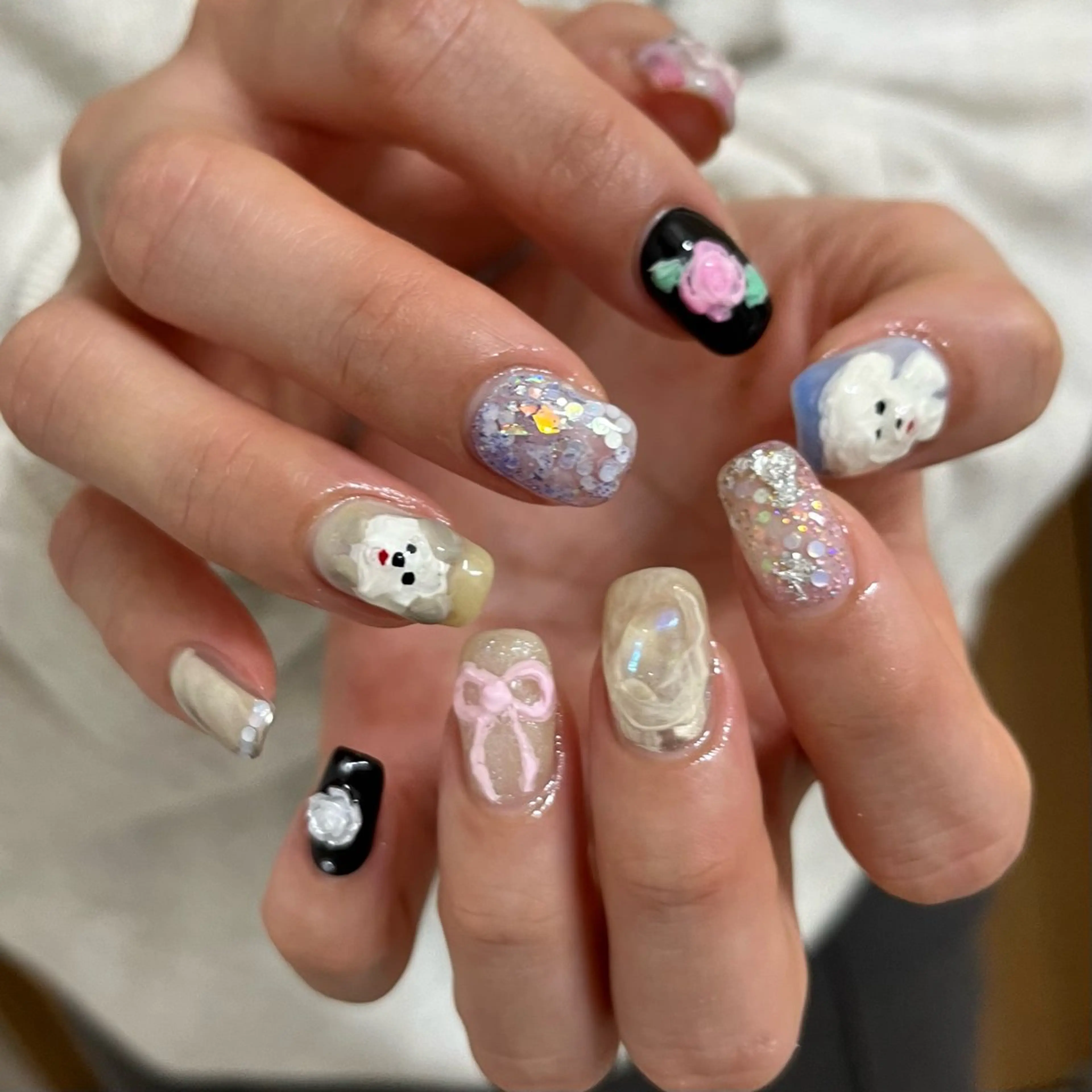 ネイル グリーン ハンドネイル vegh.所属・vegh. nail／阿波座のネイルデザイン