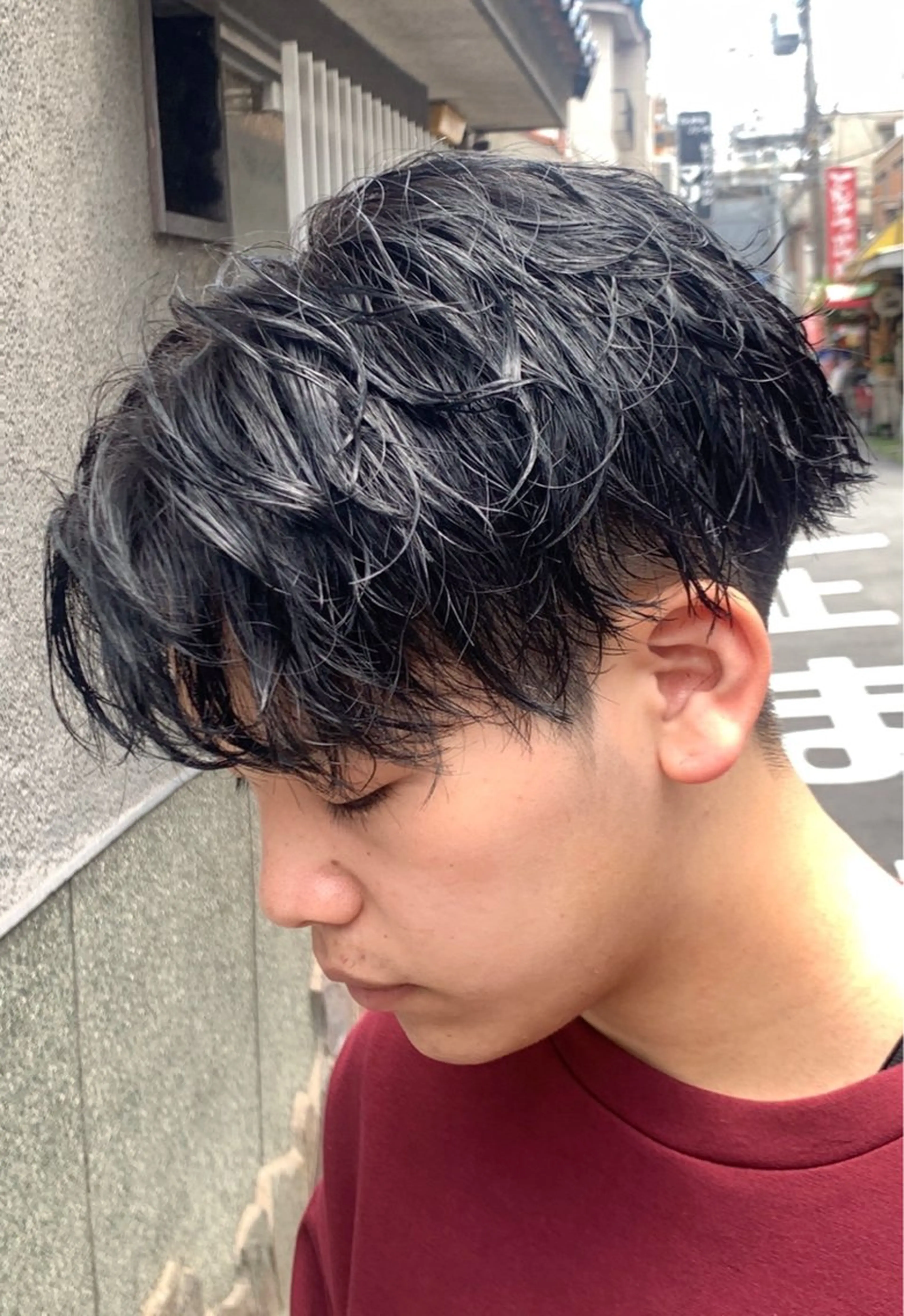 パーマ メンズ 濱口 健慎のヘアスタイル