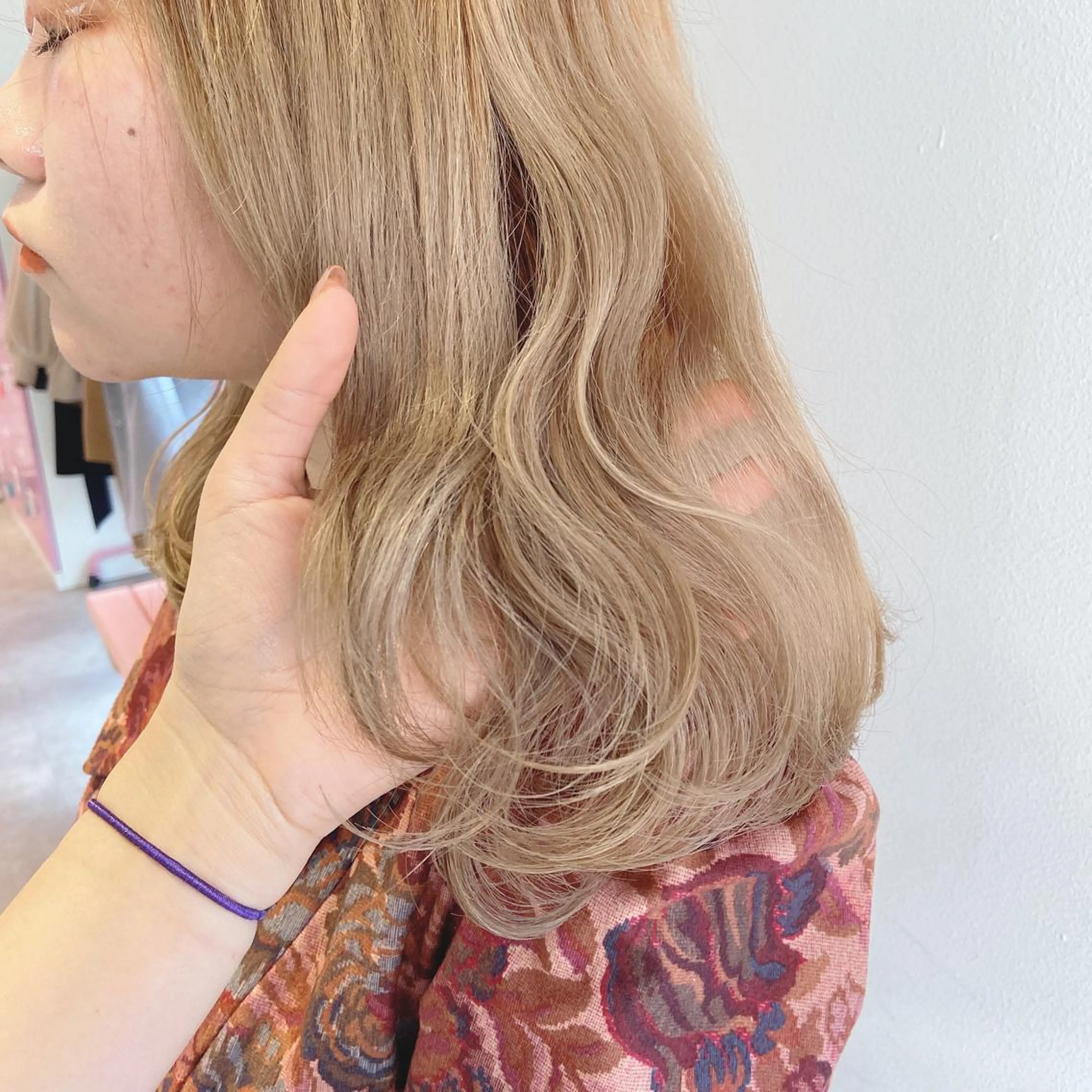 セミロング カラー ベージュカラー 天神レイヤーカット No.1💖マユカのヘアスタイル