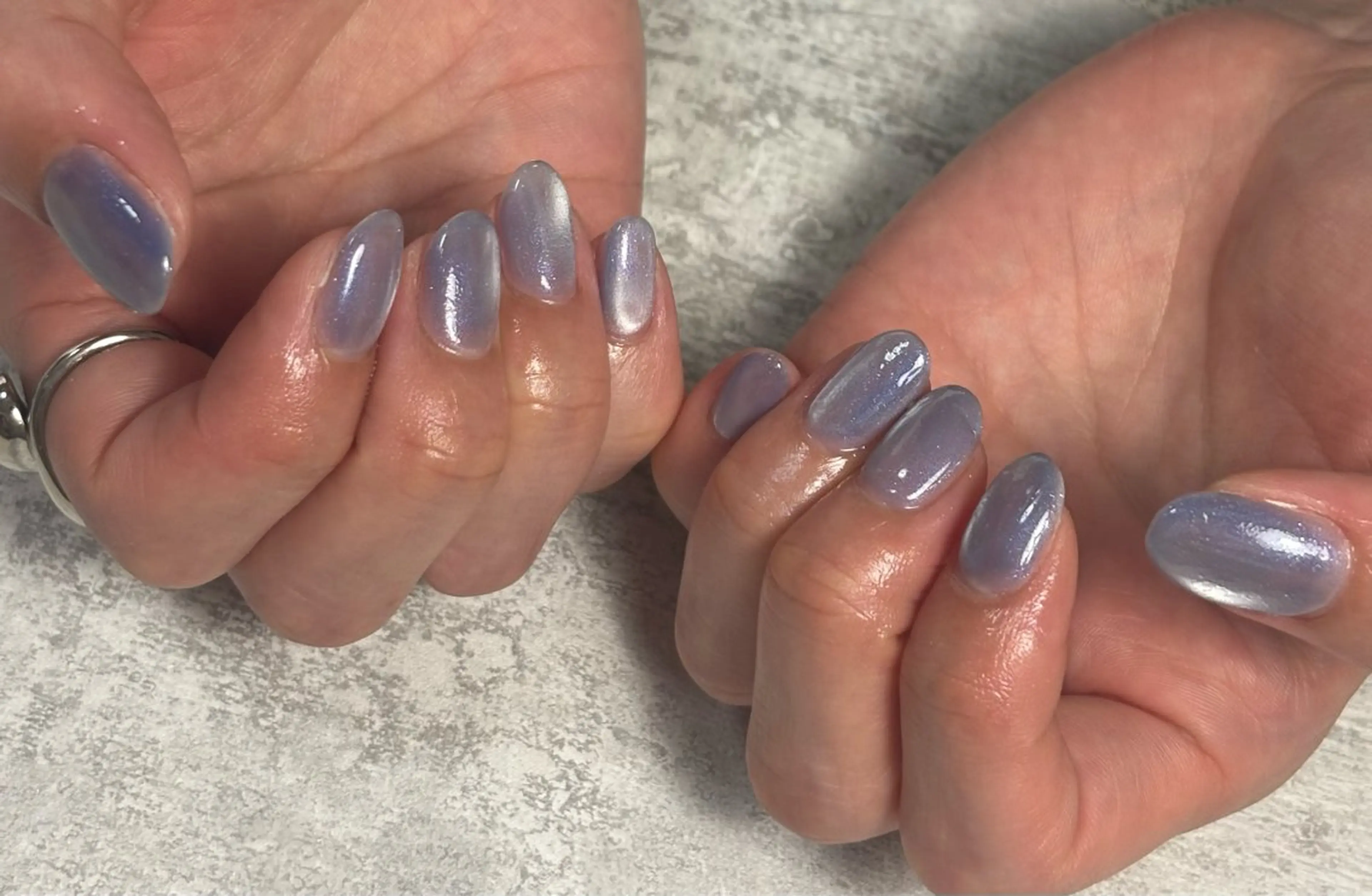 ネイル オーロラネイル フットネイル フレンチネイル ジェルネイル マグネットネイル ハンドネイル kiki nail たまプラーザのネイルデザイン