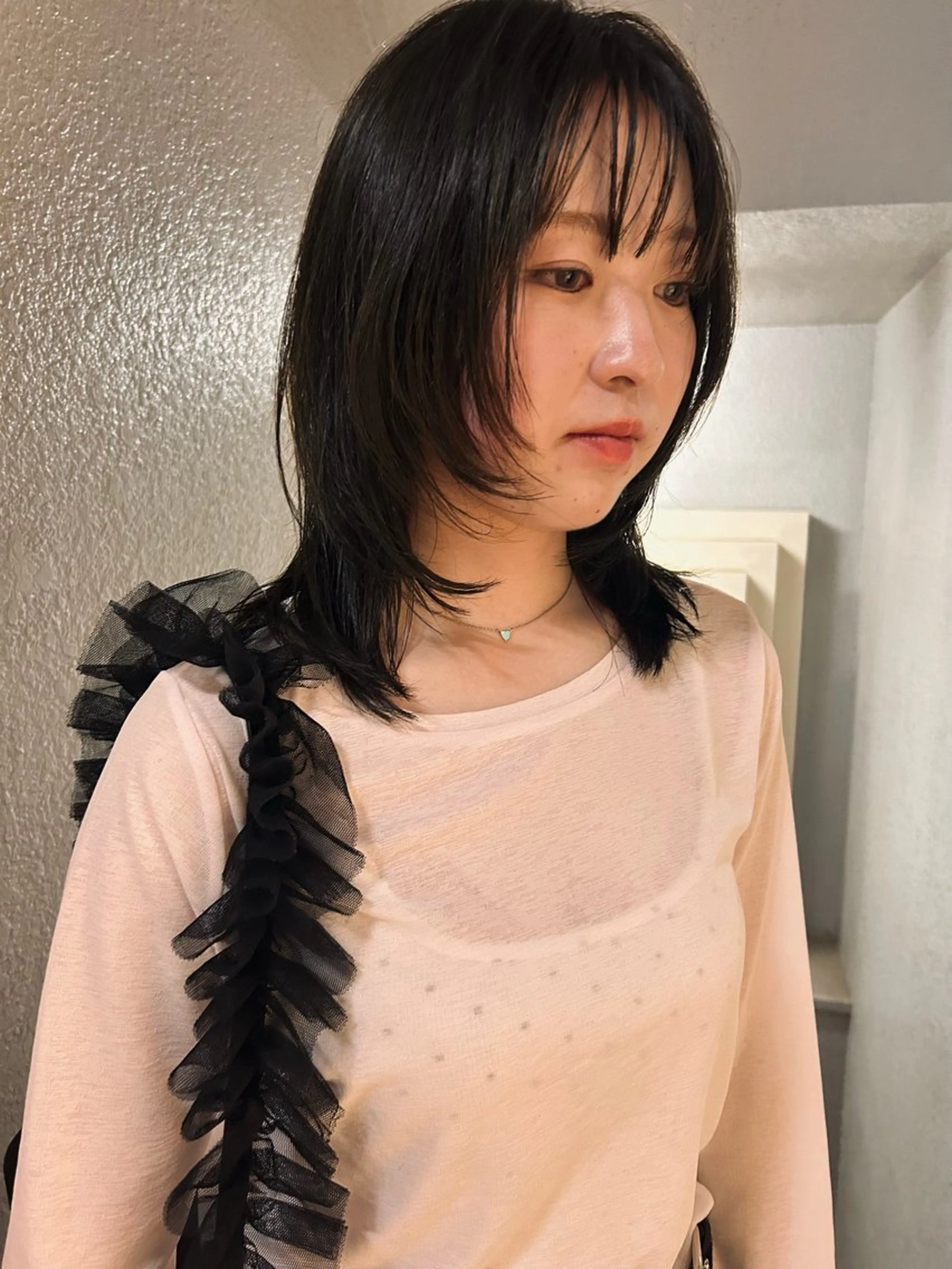 ミディアム カラー カット ヘアカラー トリートメント ケアパーマ/ケアブリ ーチdaisukeのヘアスタイル
