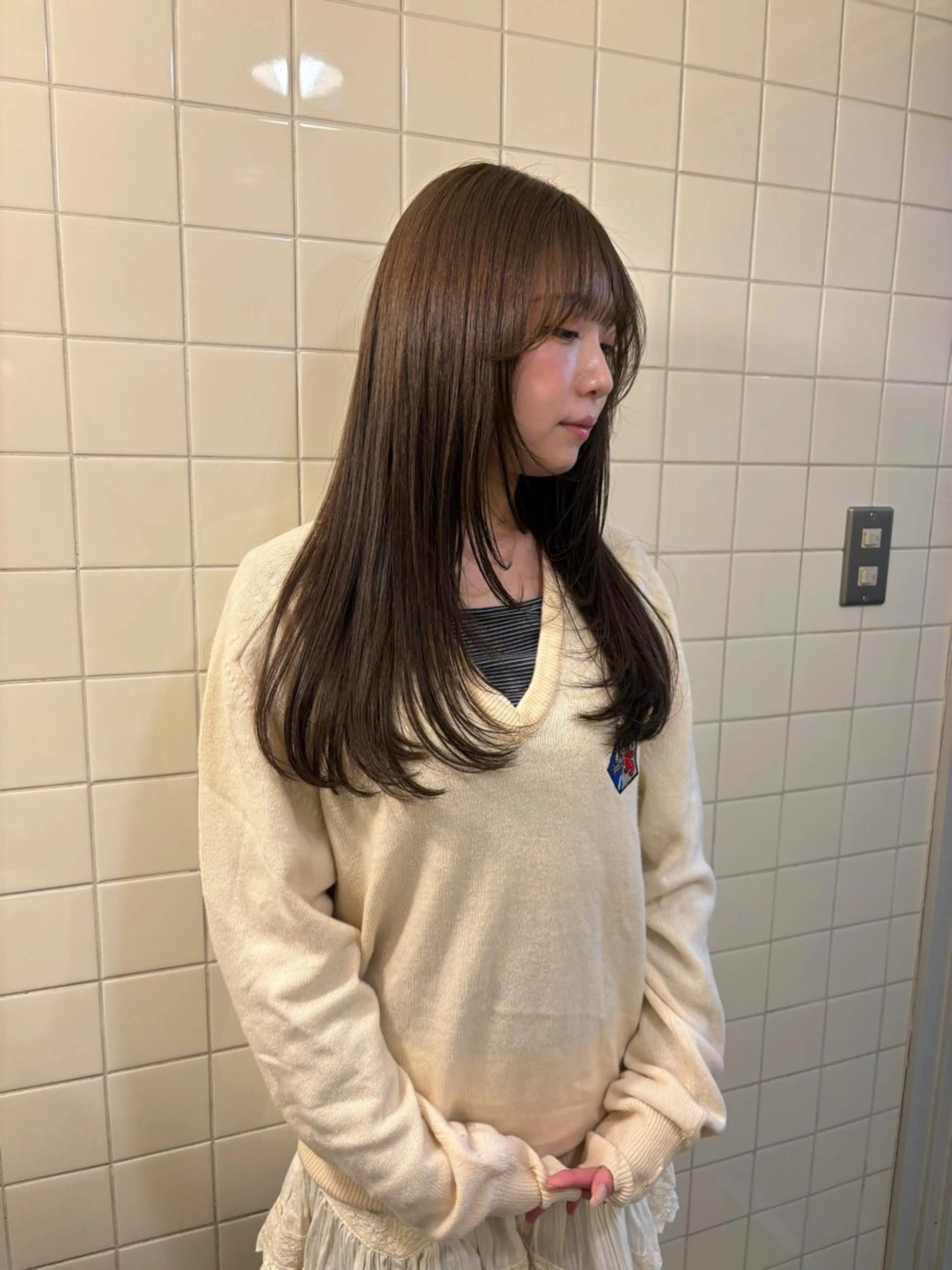 ロング カラー カット ヘアカラー トリートメント ボブ&顔まわりレ イヤー♡TOMOE♡のヘアスタイル