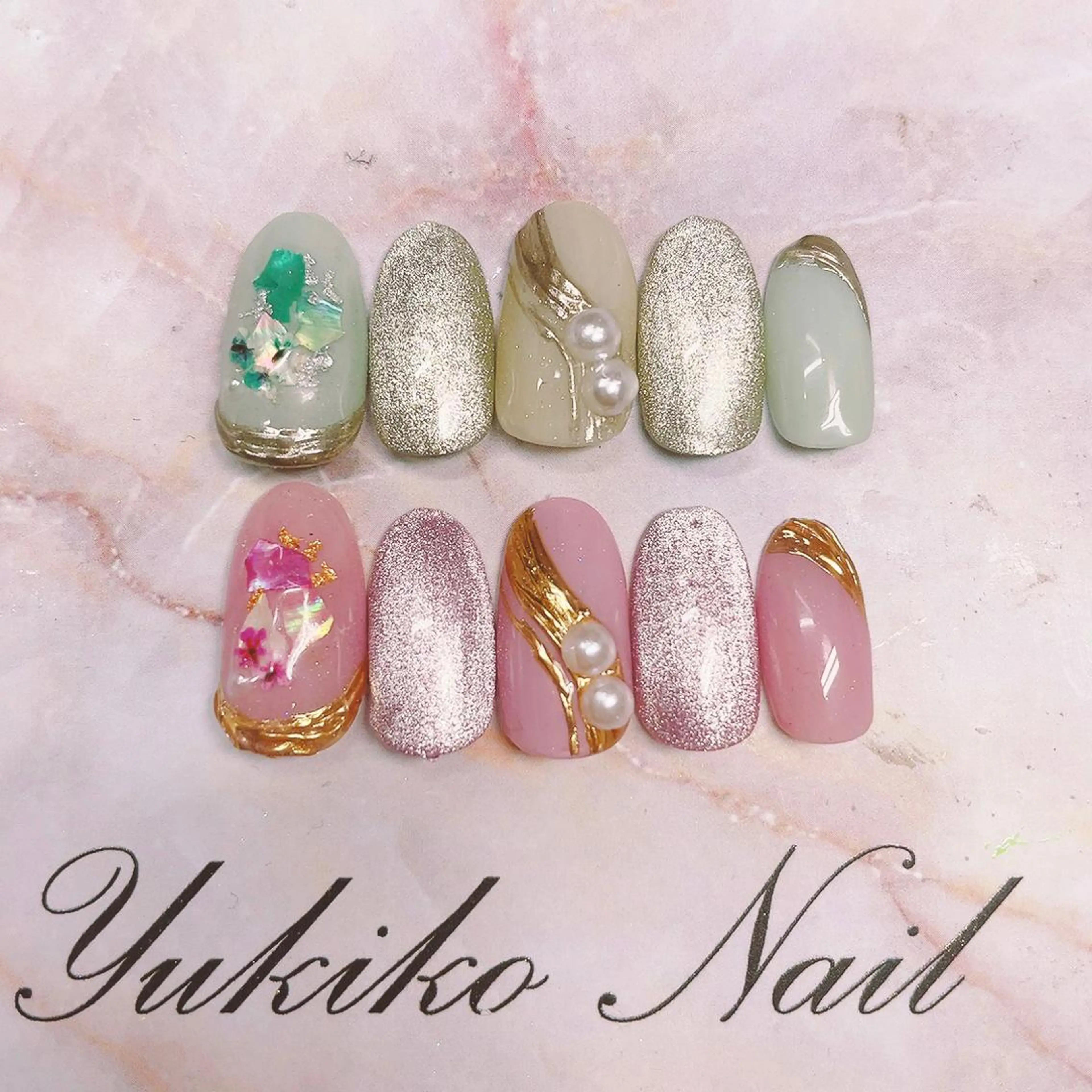 ネイル フレンチネイル マグネットネイル ハンドネイル ユキコ ネイルのネイルデザイン