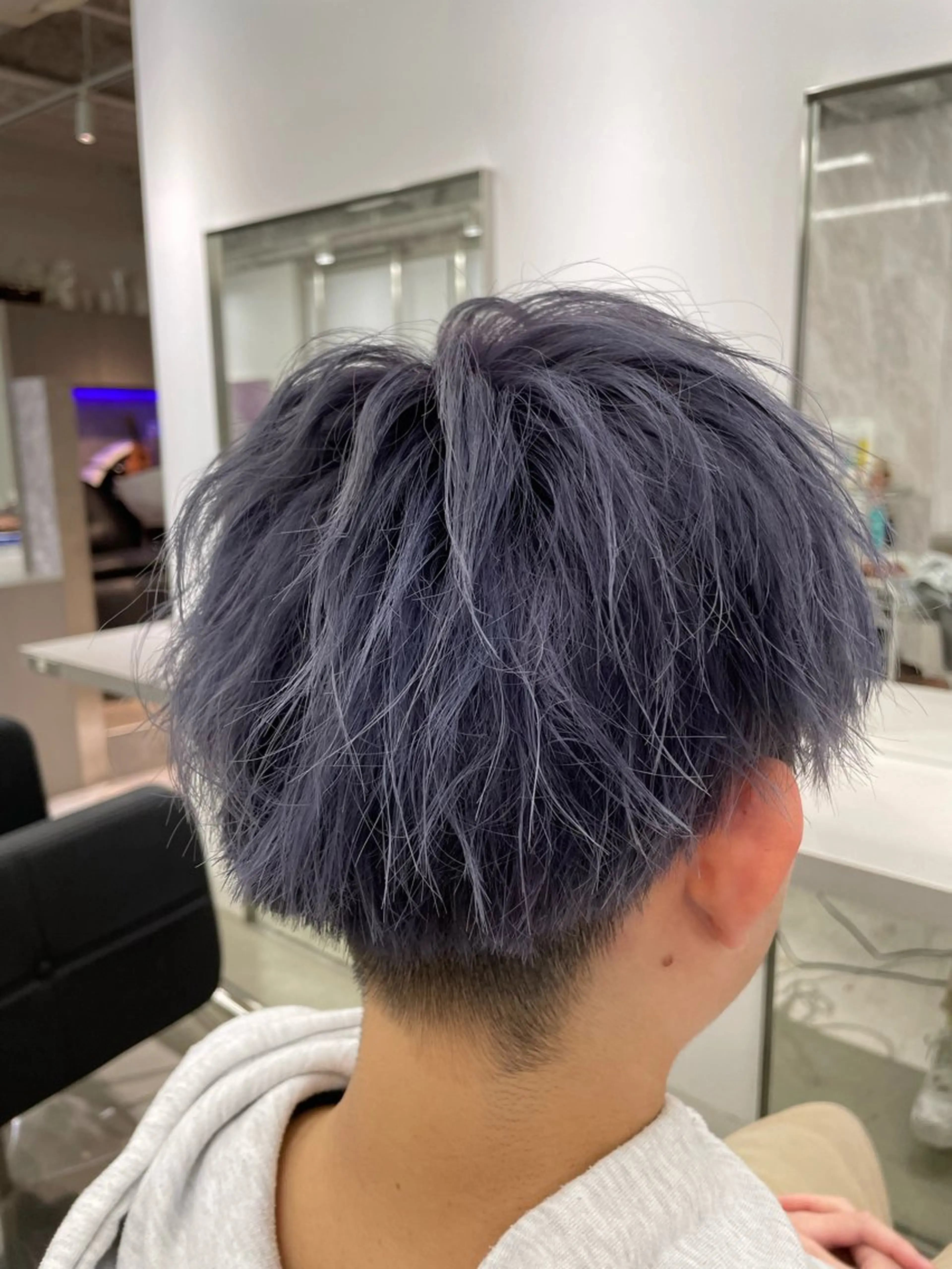 ショート メンズ カット ヘアカラー パーマ パーマ&ブリーチ /飯牟田/GEAR.のヘアスタイル