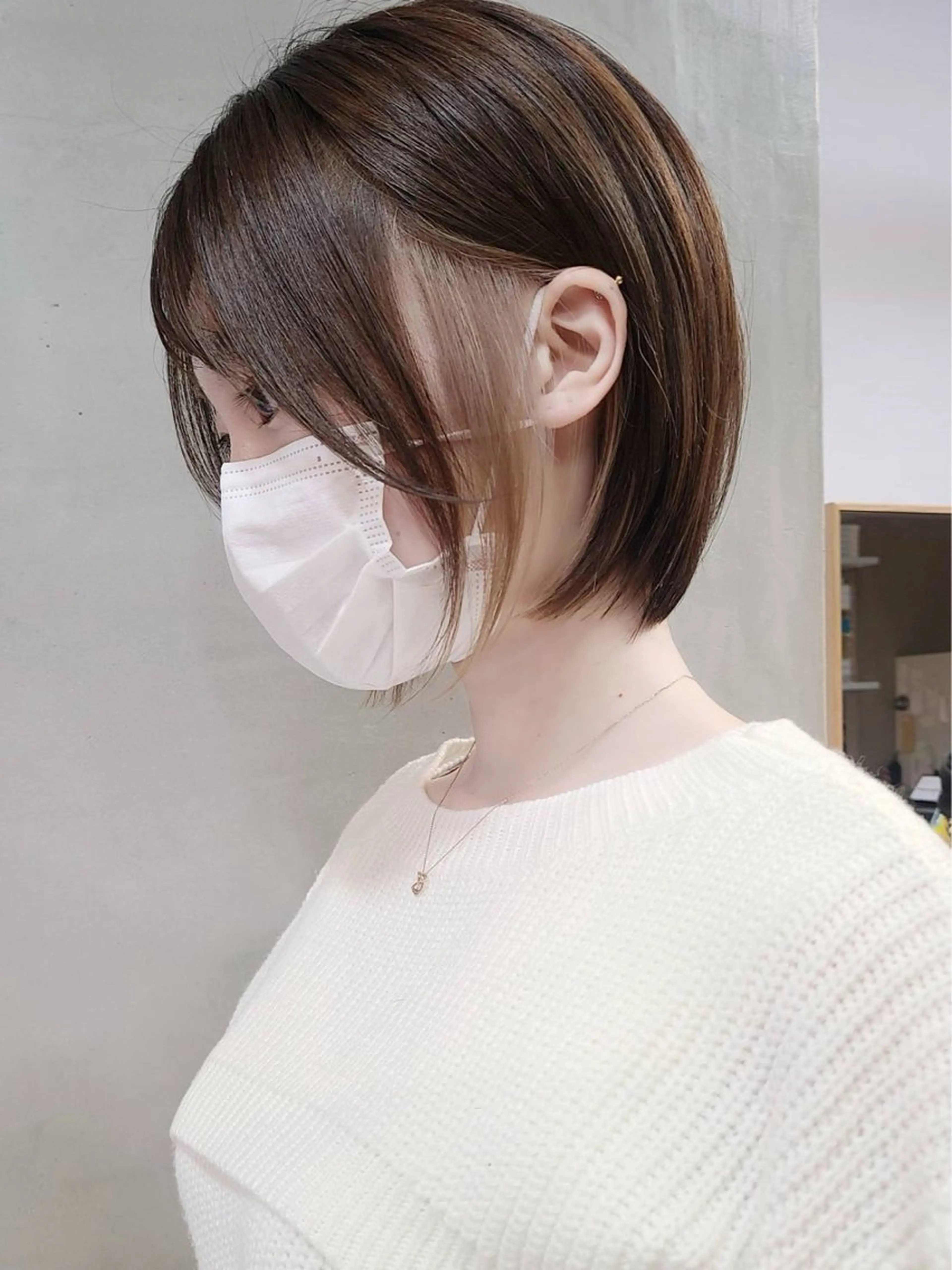 ショート カラー パーマ ヘアアレンジ ショートボブ ハンサムショート 丸みショート ボブ くびれヘア ショートヘア原宿 fifth コシのヘアスタイル