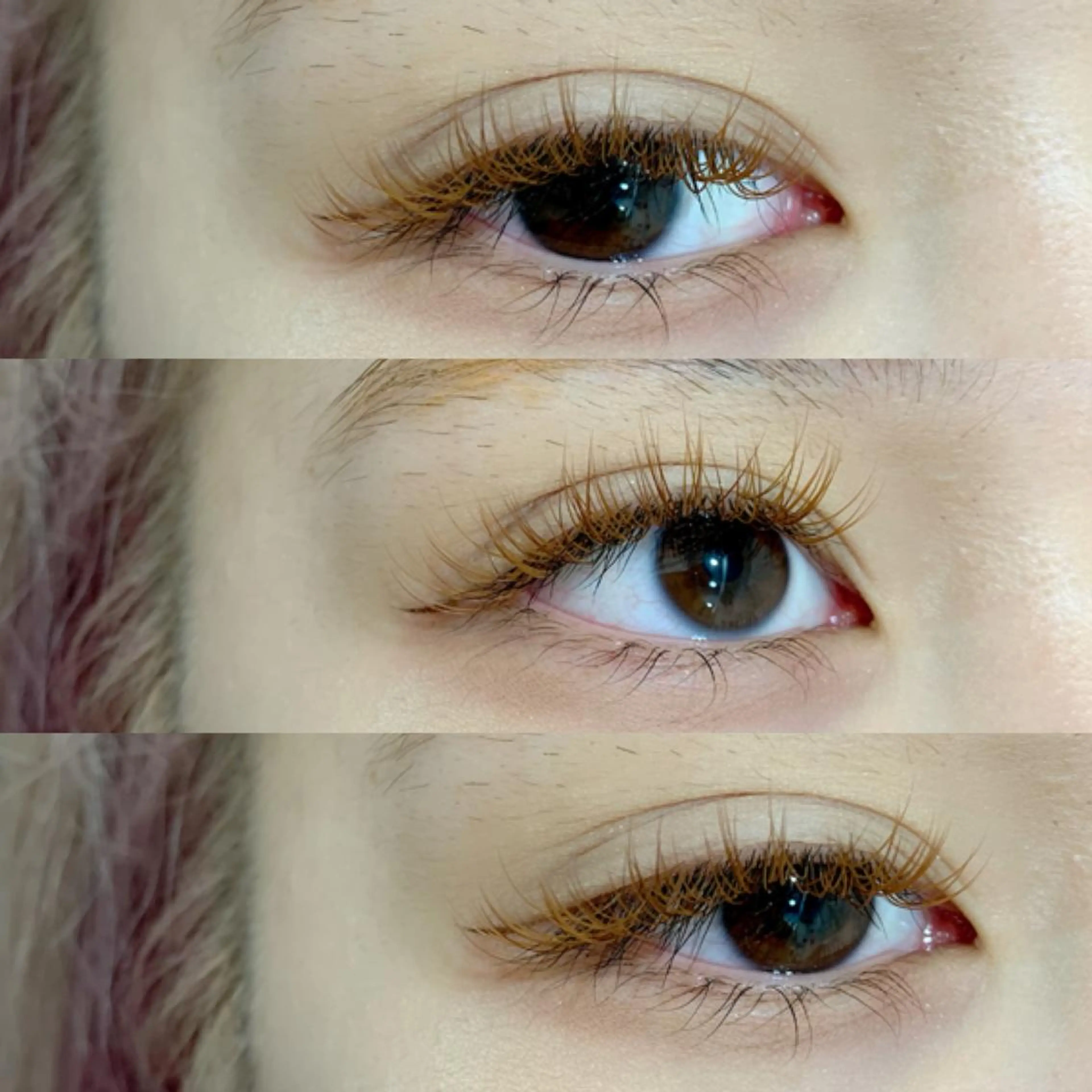 フラットラッシュニュアンスブラウンカラーマツエク つけ放題 ”オフ込み"🍍美容液コーティング付きの写真