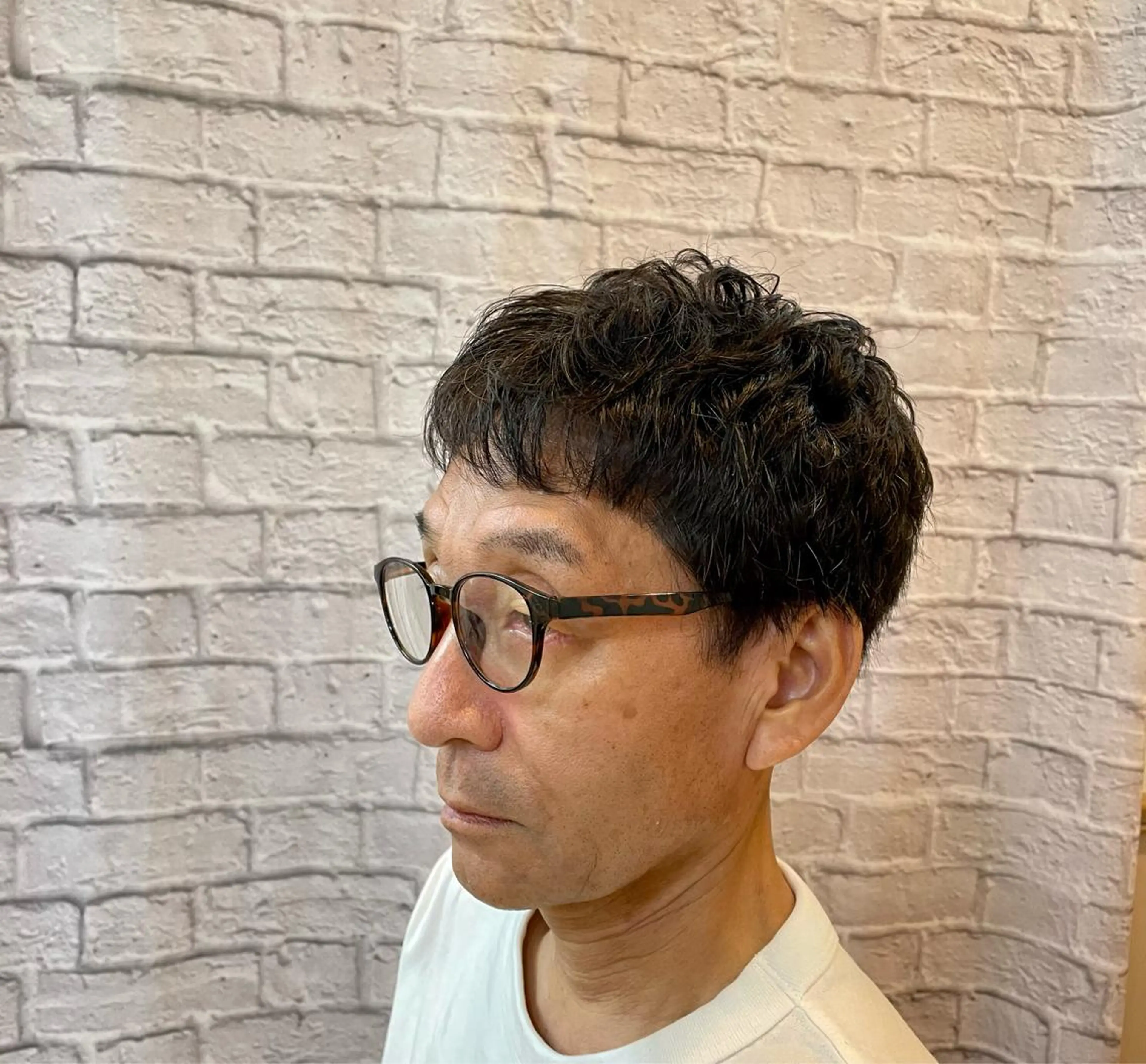 ショート パーマ カット 無料メンズカット❗️ 岡本晟我のヘアスタイル