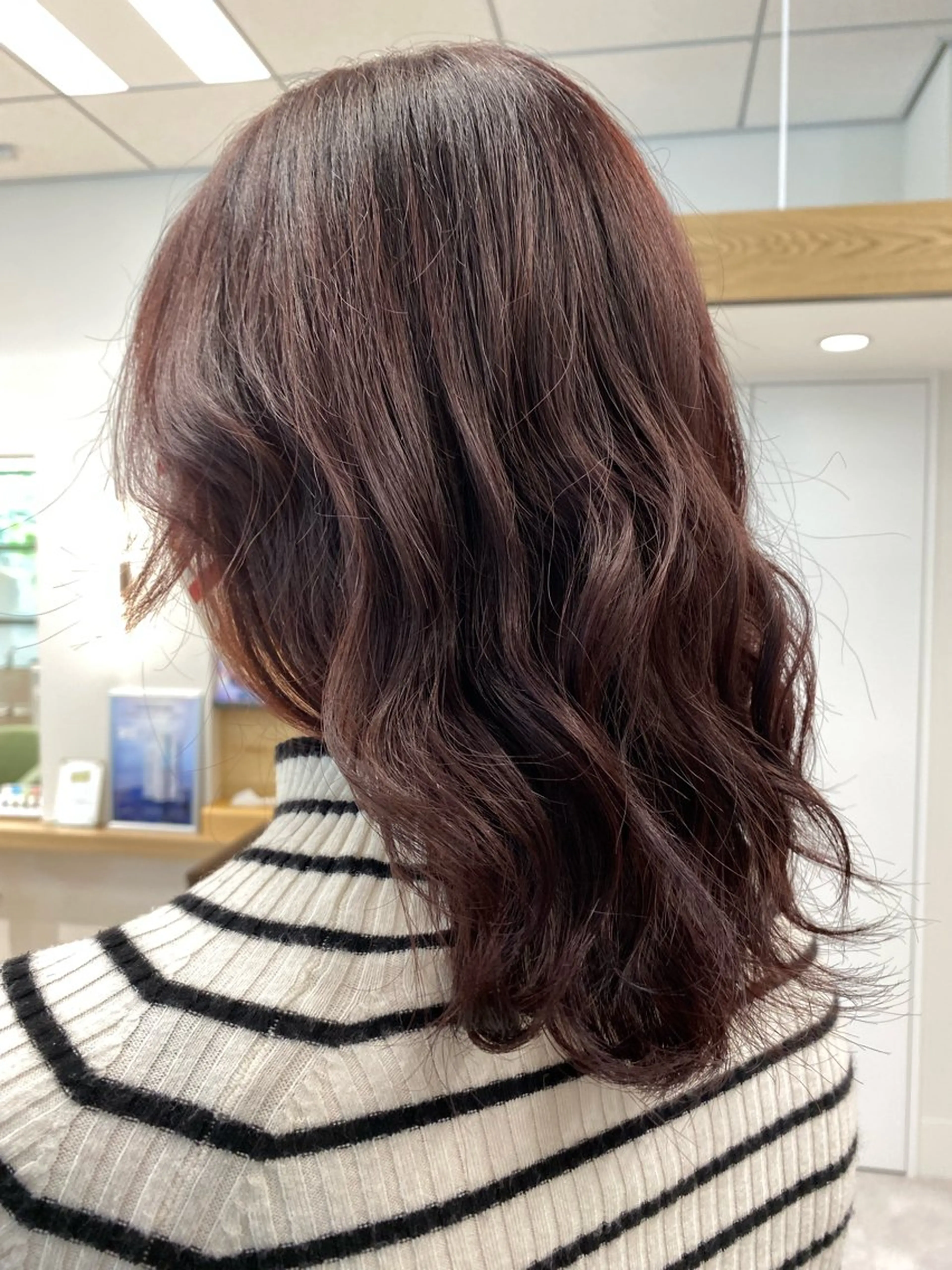 ミディアム カラー レッドカラー 中尾 綺のヘアスタイル