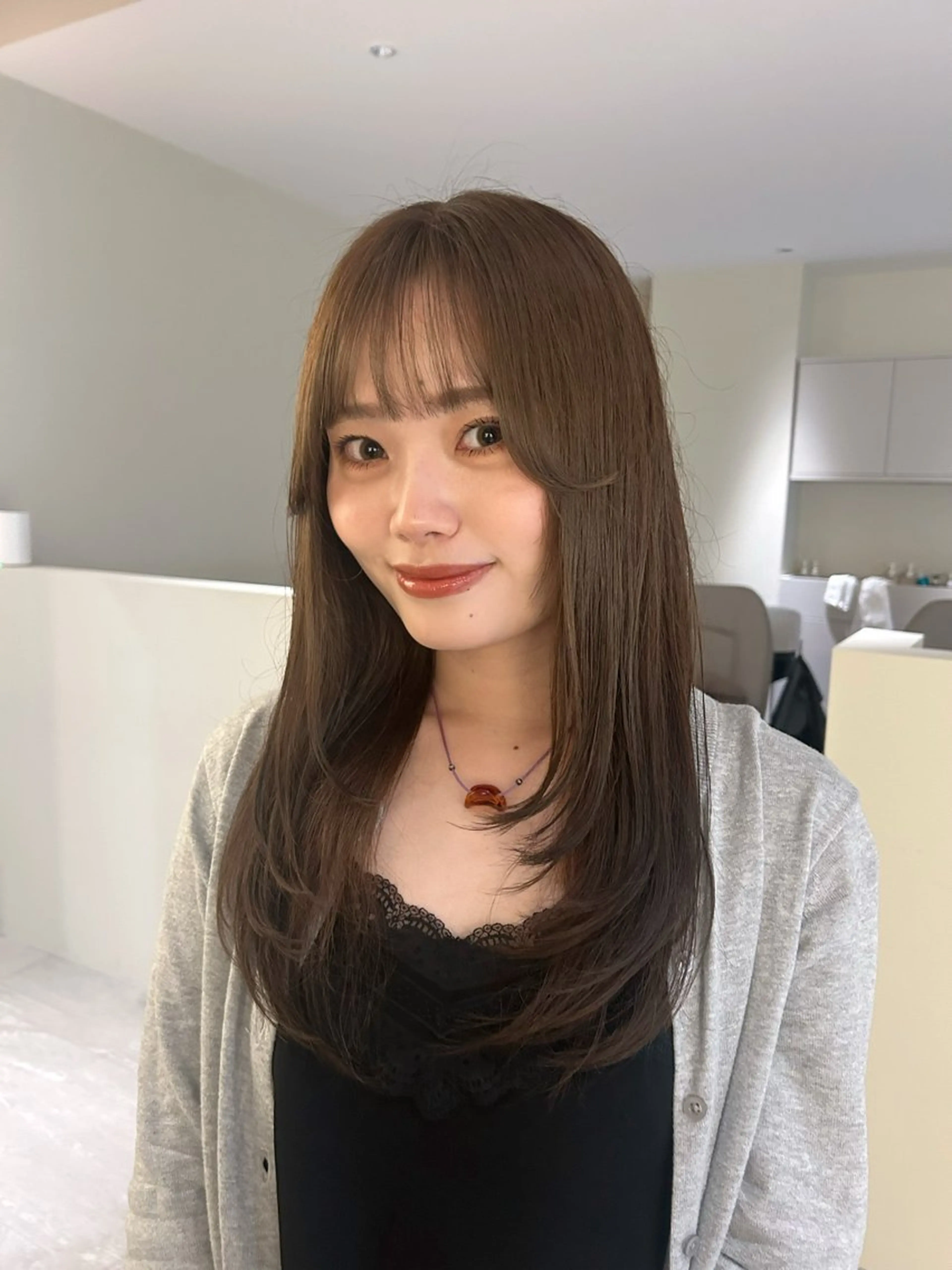 ロング カラー カット ヘアカラー トリートメント 透明感カラー レイヤー/むつきのヘアスタイル