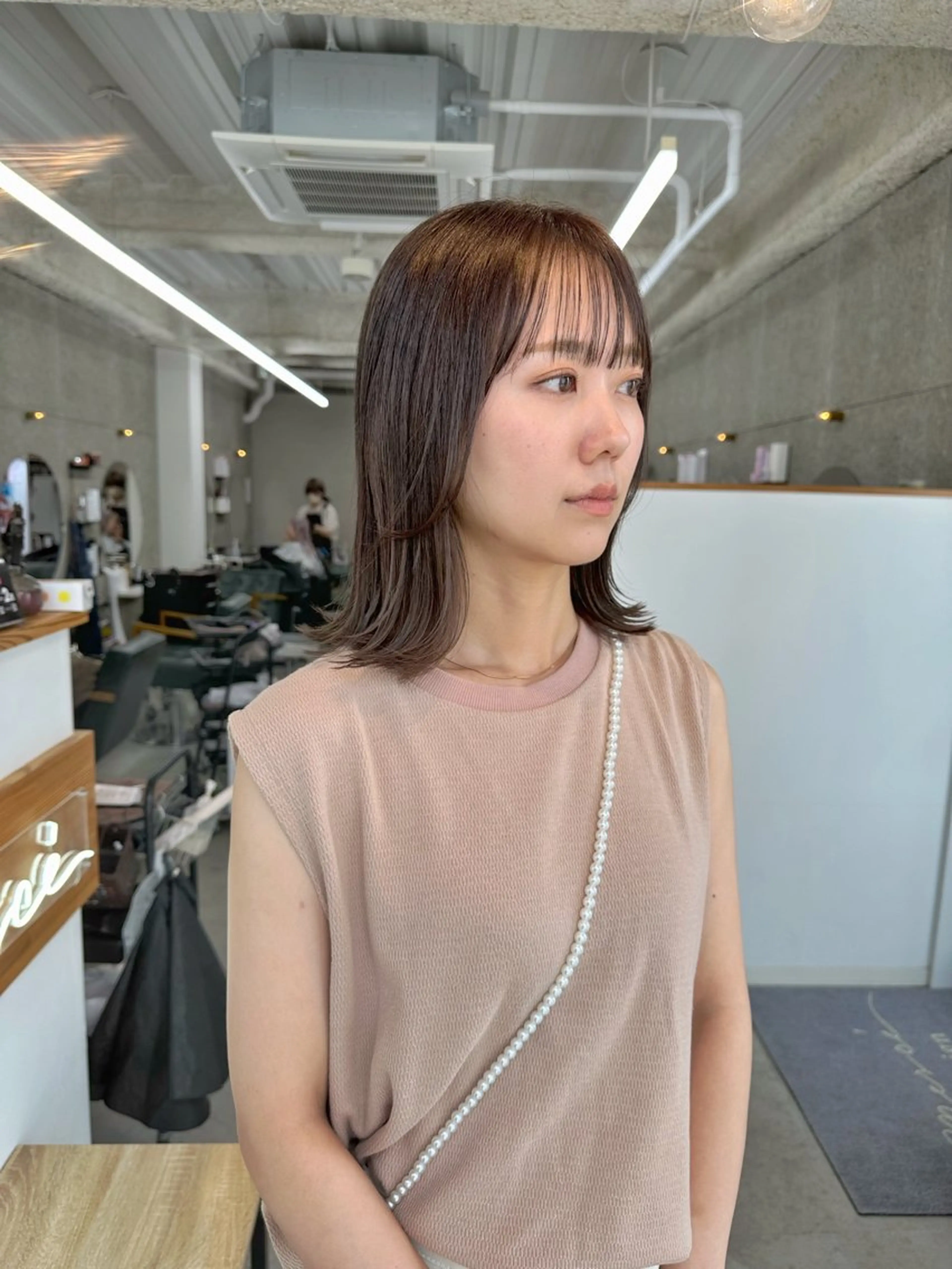 ミディアム カラー カット ヘアカラー トリートメント 八谷 将平のヘアスタイル