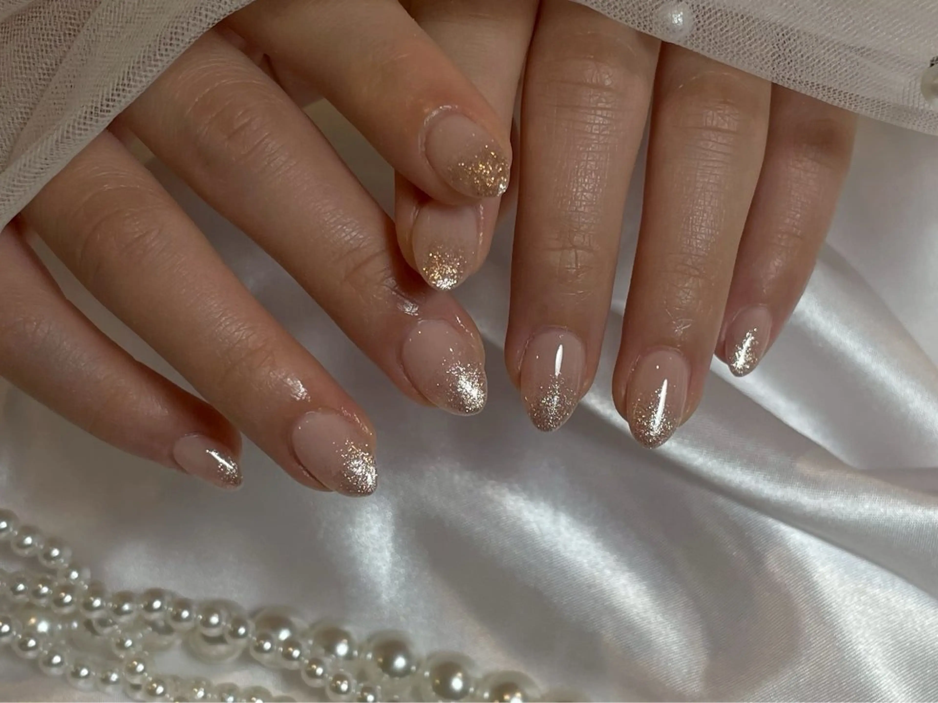 ネイル グラデーション ラメ(グリッター) ラメグラデーション ハンドネイル kazane 💅🏾💋のネイルデザイン