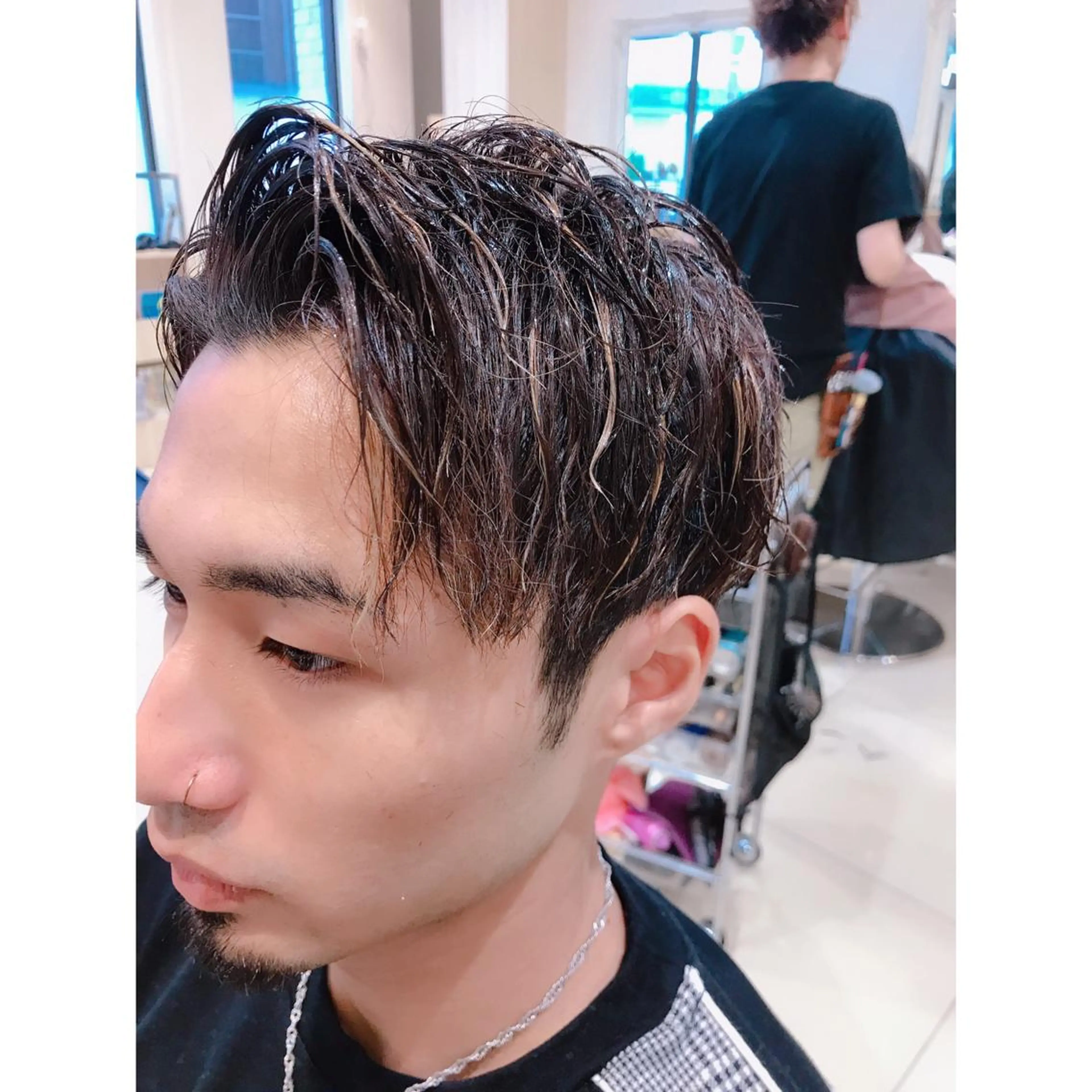 ショート カラー メンズ 髪質改善/茅ヶ崎 マツモト リョウのヘアスタイル