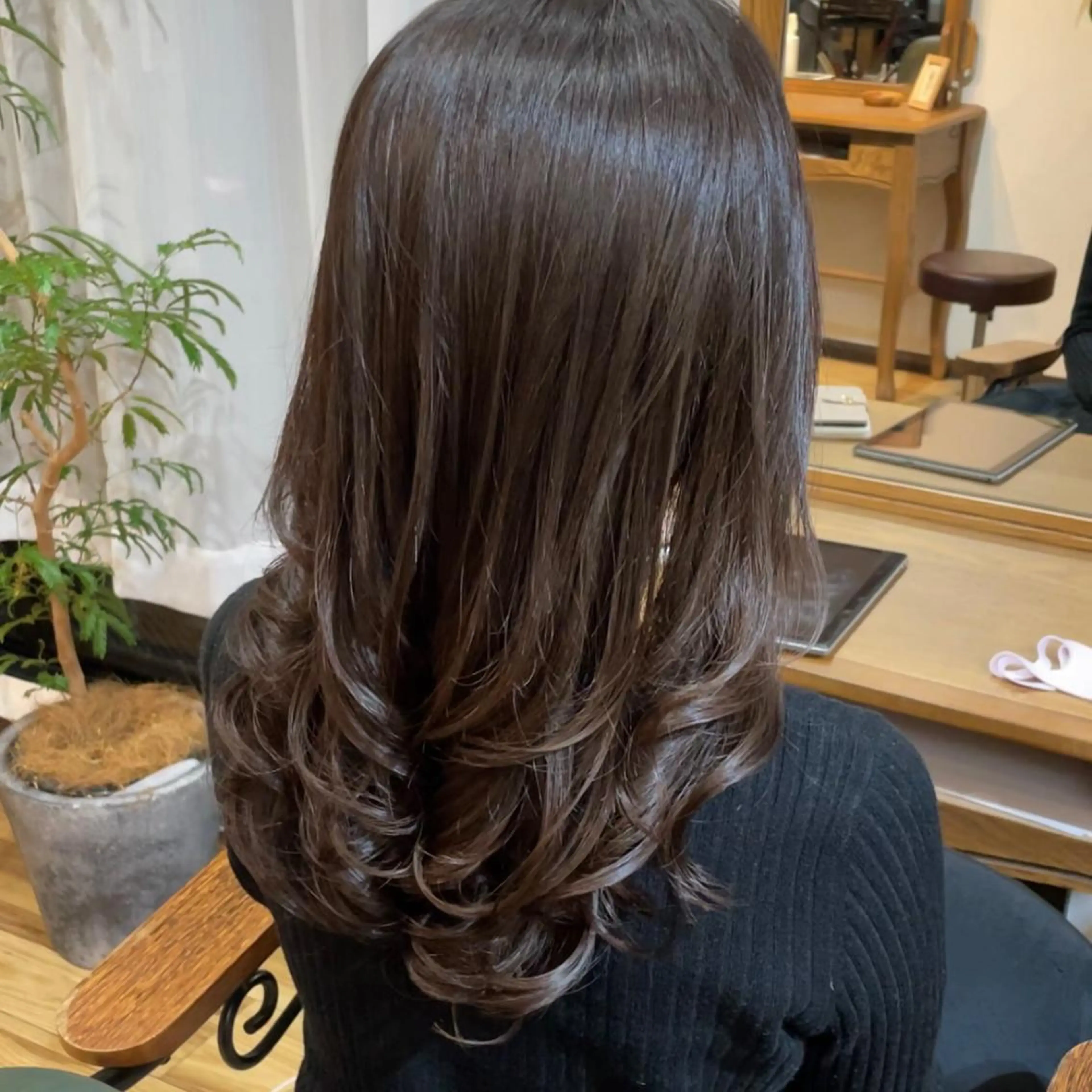 セミロング セミロングパーマ 福岡人気No1🎀 コテ巻き風パーマ専門のヘアスタイル