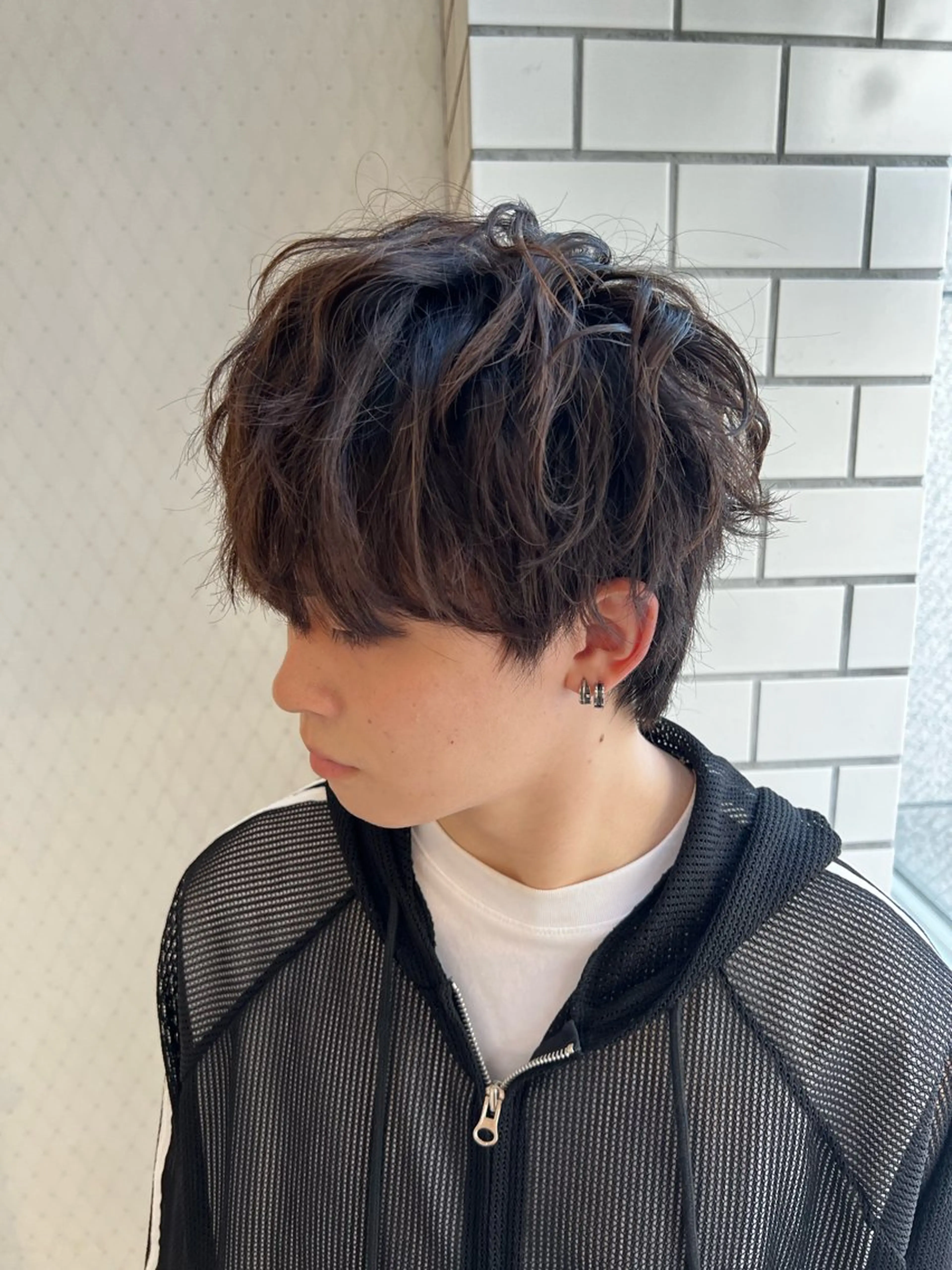 パーマ メンズ マッシュ メンズパーマ 刈り上げ スパイラルパーマ カット パーマ メンズパーマ 特化/京橋/栗野のヘアスタイル