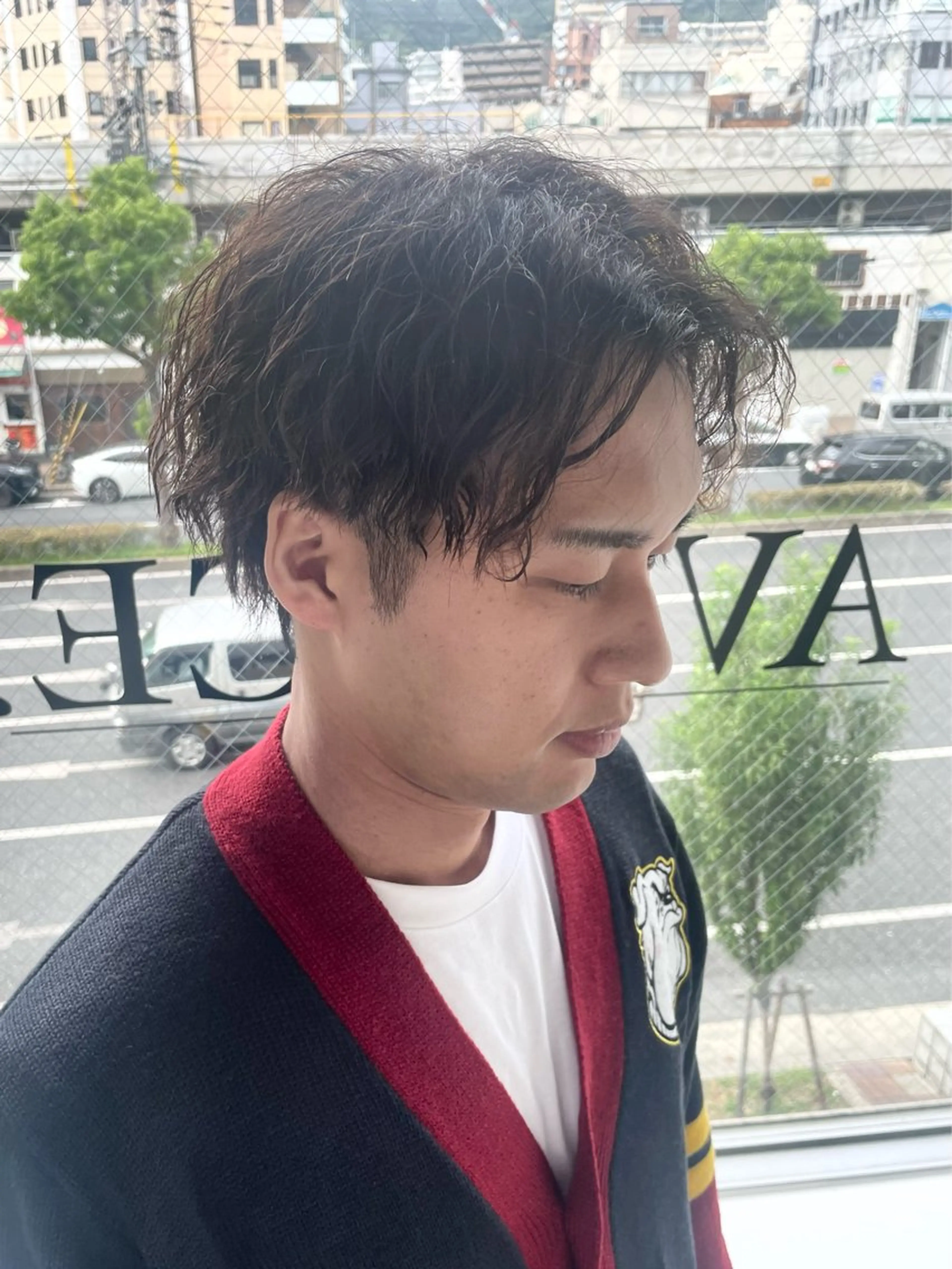 ミディアム パーマ ミディアムパーマ ツイストスパイラルパーマ スパイラルパーマ 穐田 航のヘアスタイル