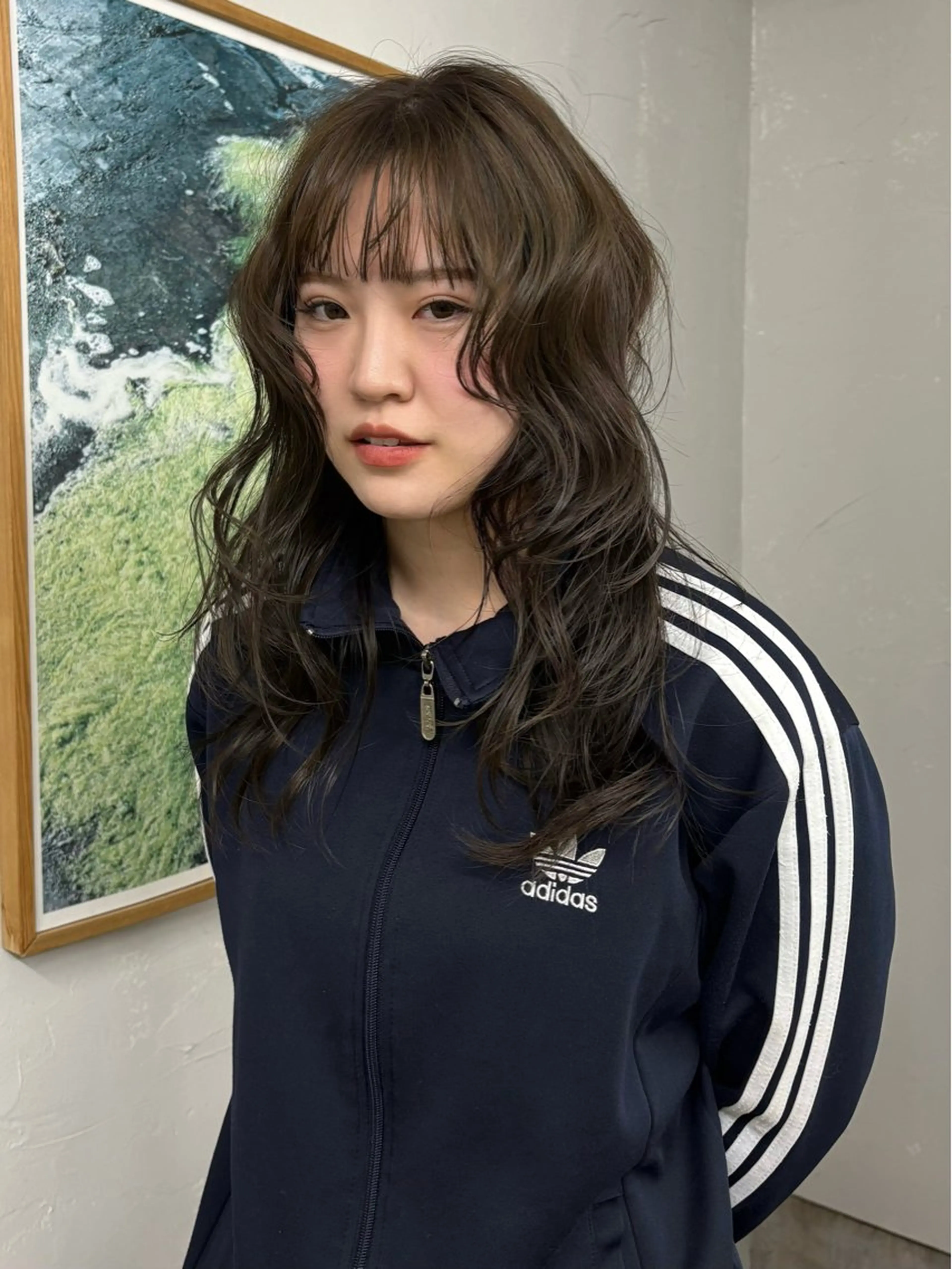 ロング カラー 長谷 若奈のヘアスタイル