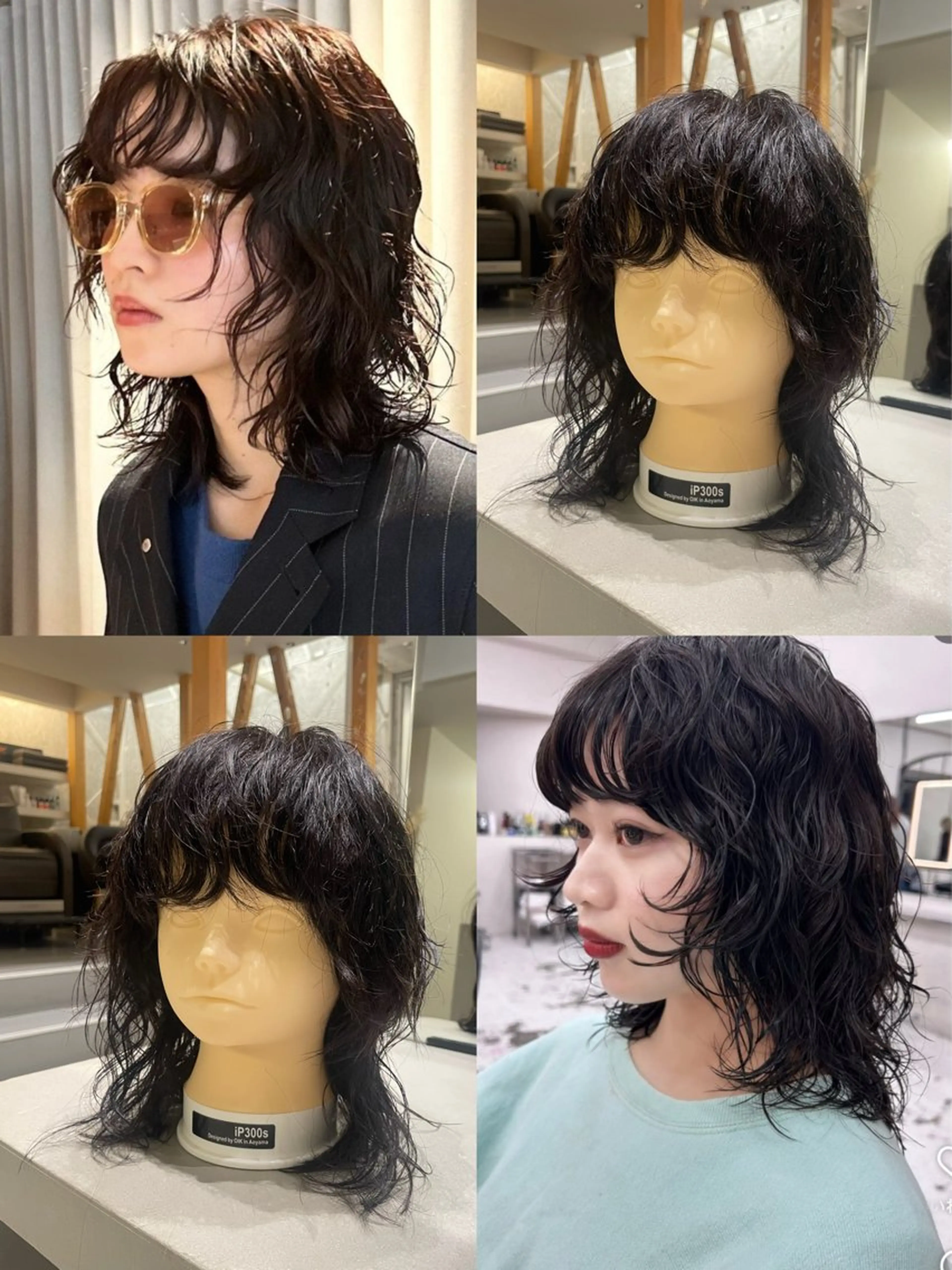 メディアム、ロング     カット+パーマの写真