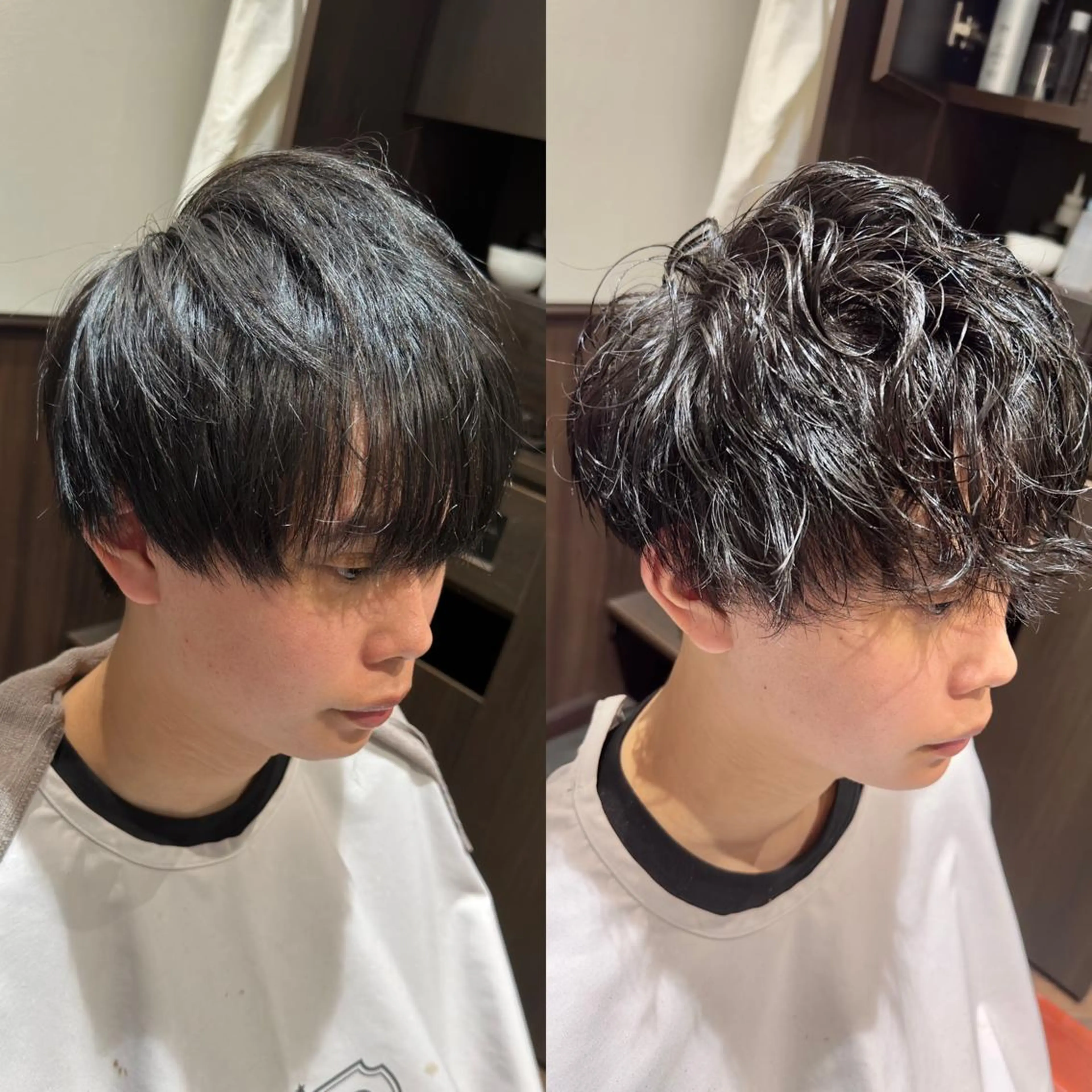 ミディアム パーマ カット パーマ LAVIE barberのヘアスタイル