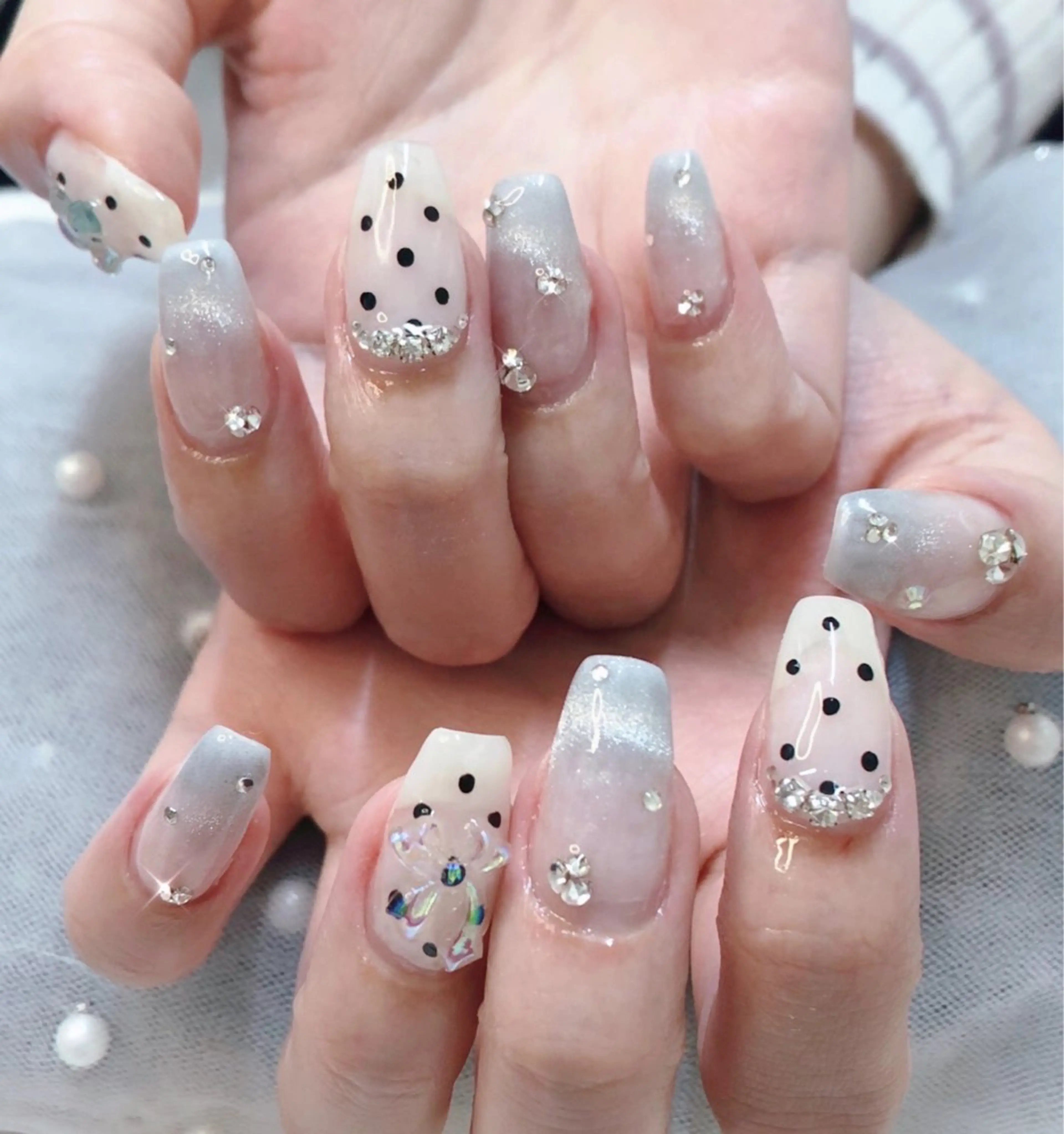 ネイル フレンチネイル ジェルネイル ガラスフレンチ 韓国ネイル マグネットネイル ハンドネイル ハンドケア 大門浜松町 ネイルのネイルデザイン