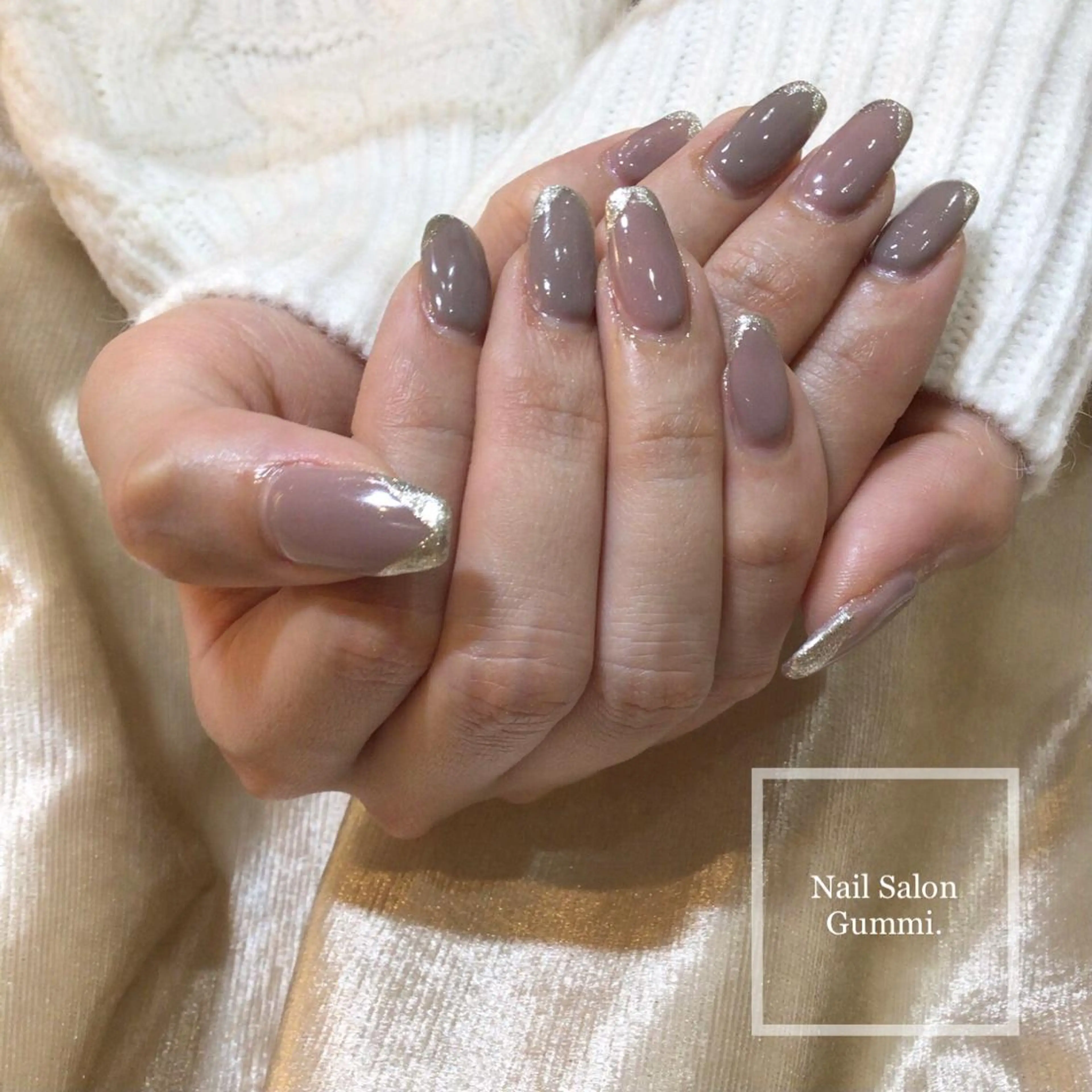 ネイル フレンチネイル ラメ(グリッター) Nail Salon Gummi.のネイルデザイン