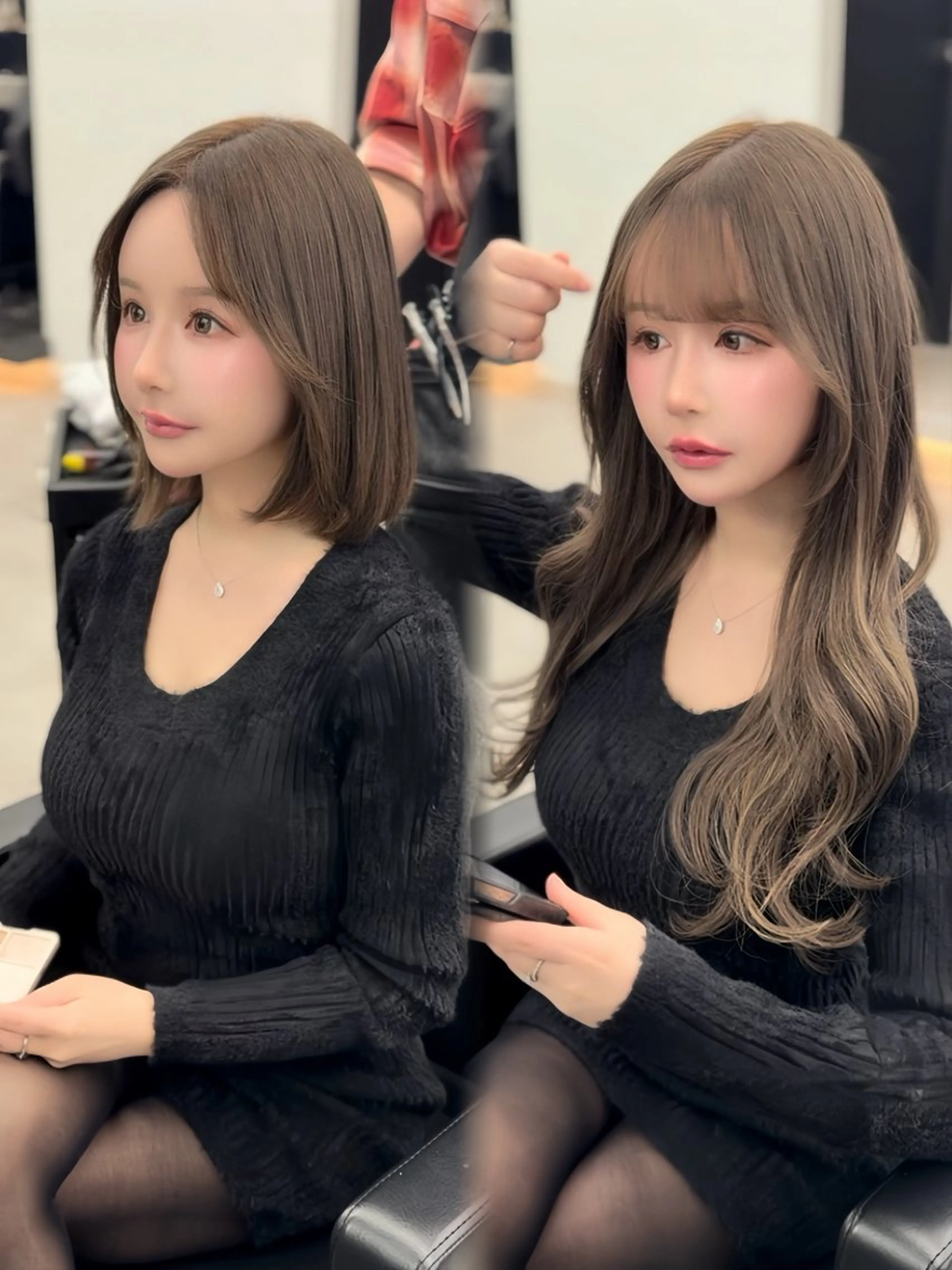 ロング カラー シールエクステ ブリーチ ダブルカラー ハイトーンカラー ブリーチなしカラー カット ヘアカラー エクステ エクステの神様 ▫️原島ユウヤ▫️のヘアスタイル