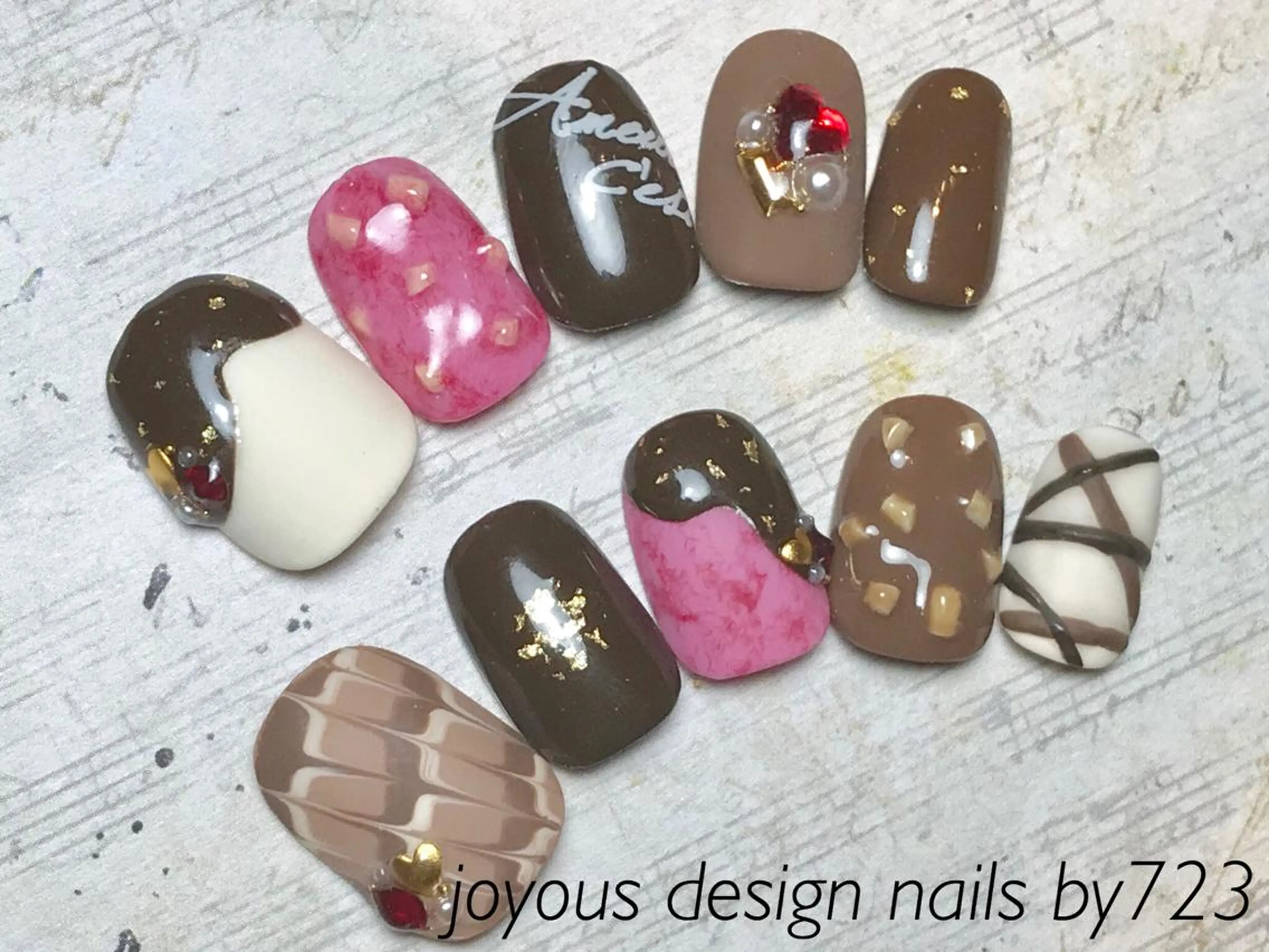 ネイル マットネイル ハンドネイル jdn natsumiのネイルデザイン