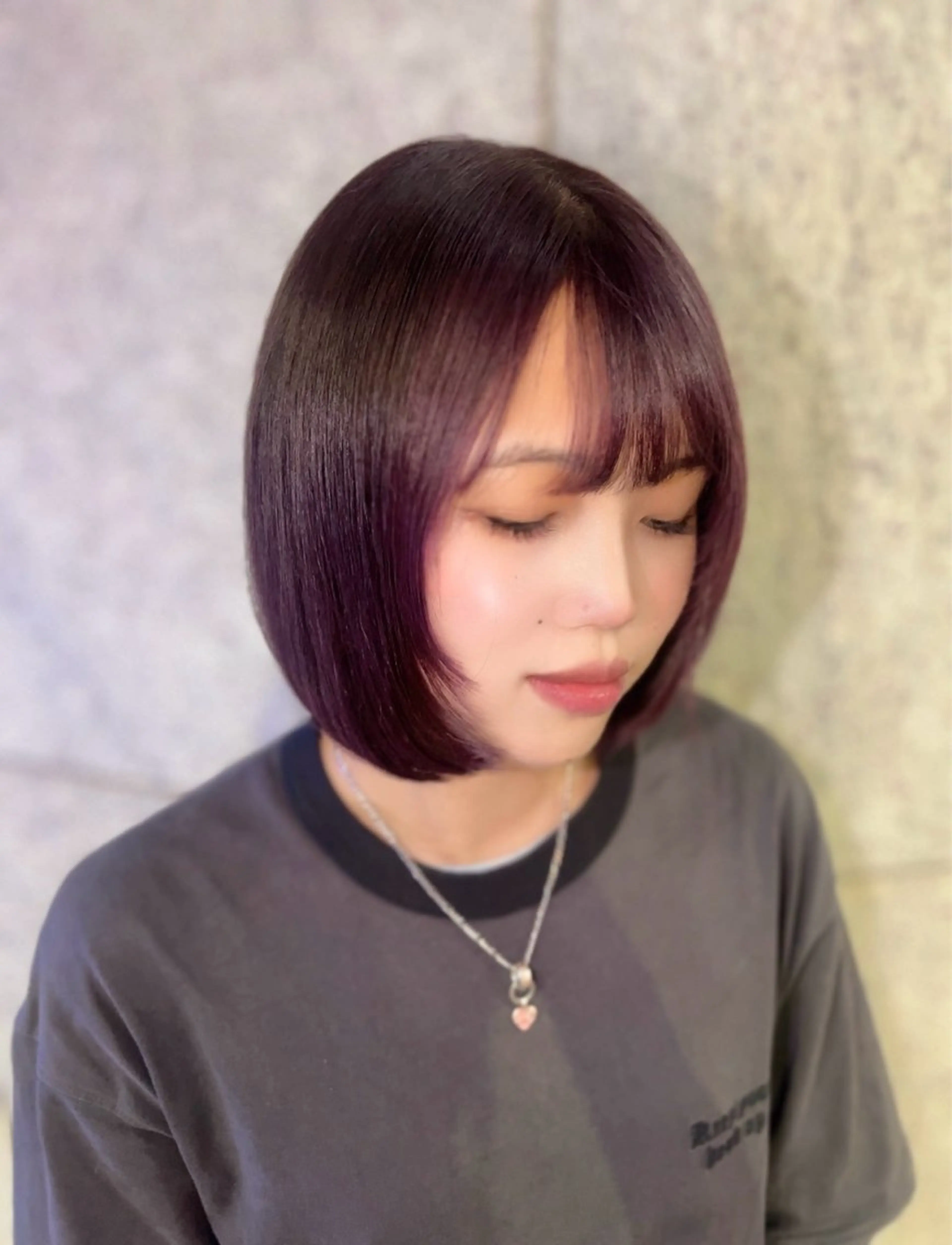 ショート カラー バイオレットカラー 銀座/カラー 🎀momo🎀のヘアスタイル