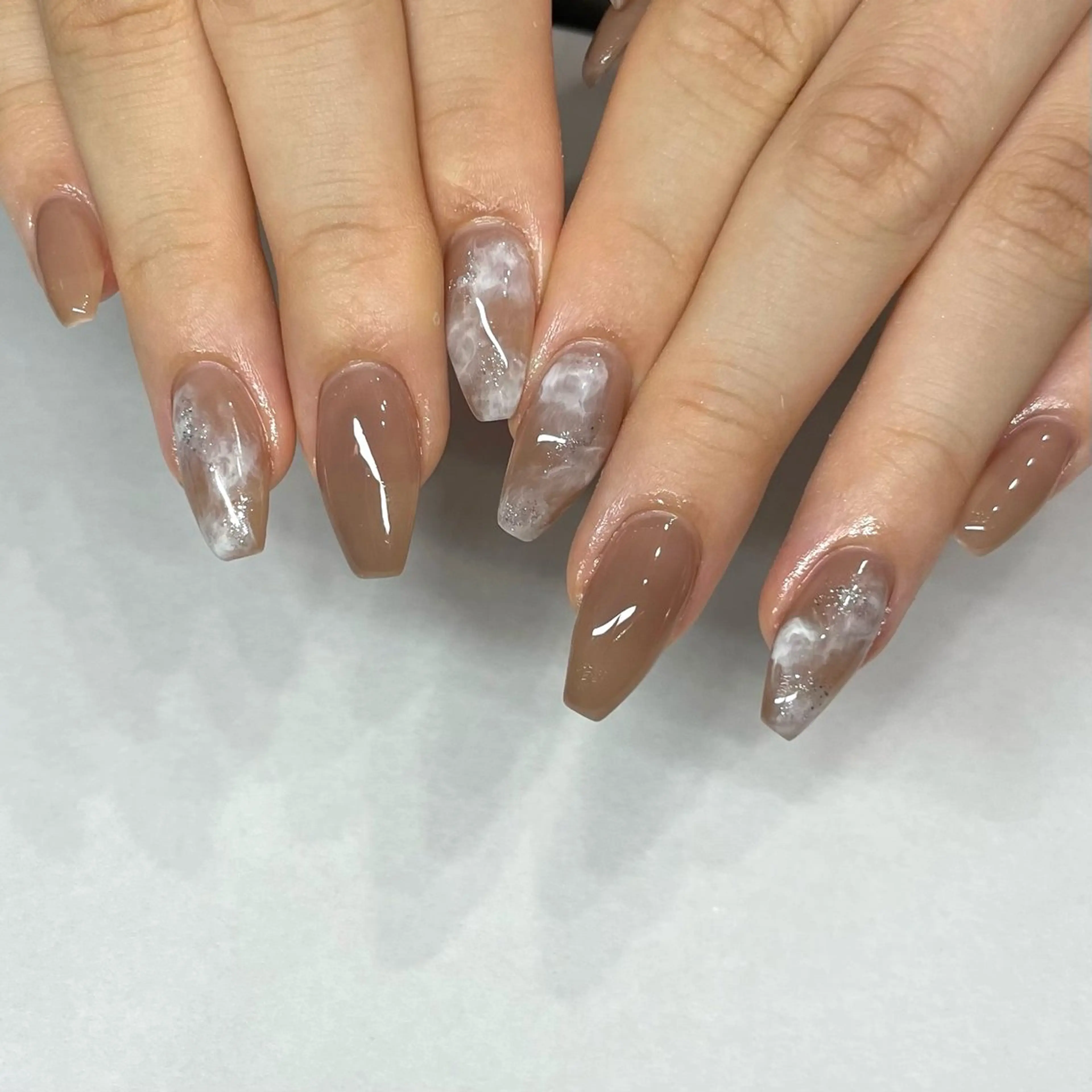 ネイル 大理石ネイル(マーブル) Salon attrait 大石のネイルデザイン