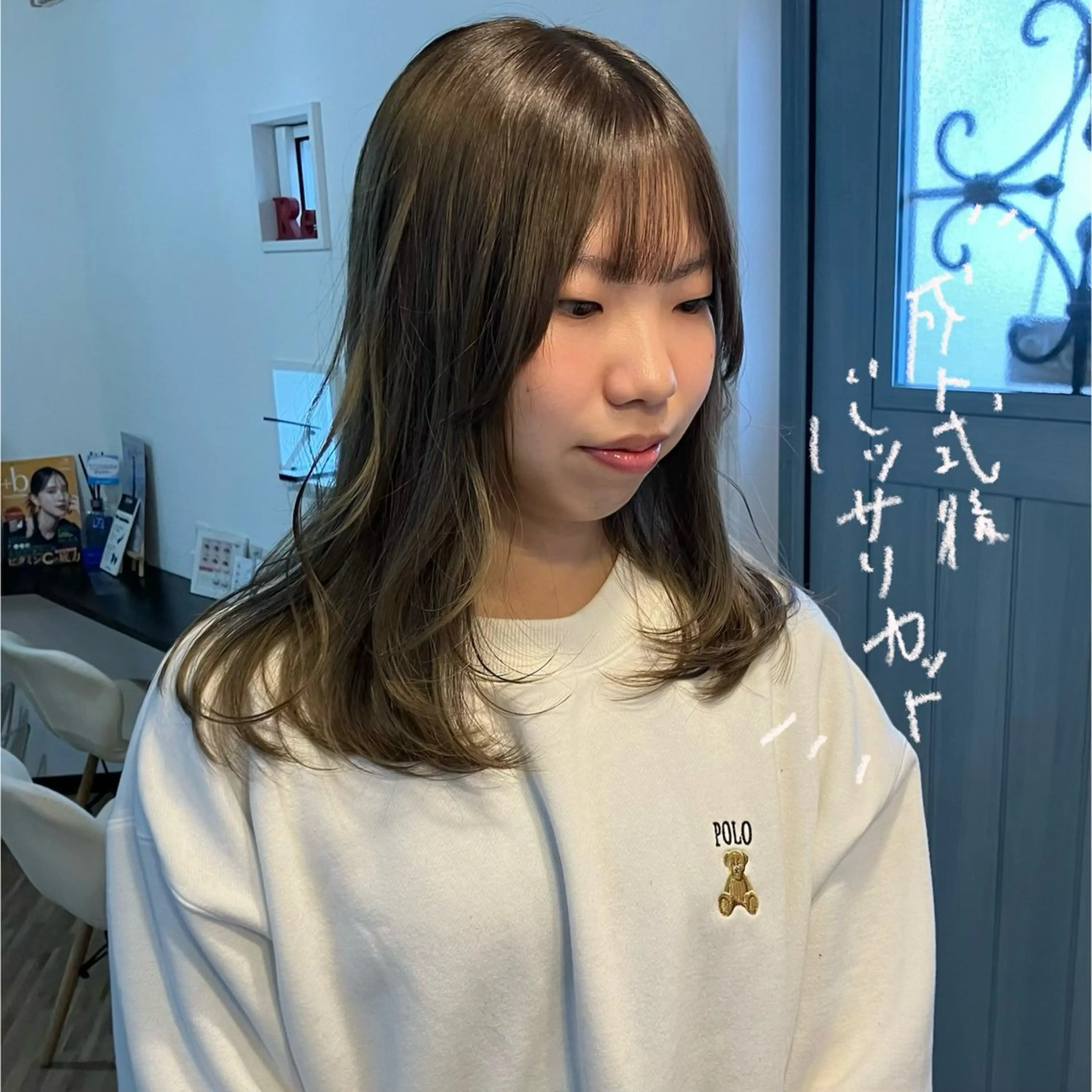 セミロング 顔周りカット レイヤーカット カット トリートメント ナチュラルヘア 🌱/久留米/あまのヘアスタイル