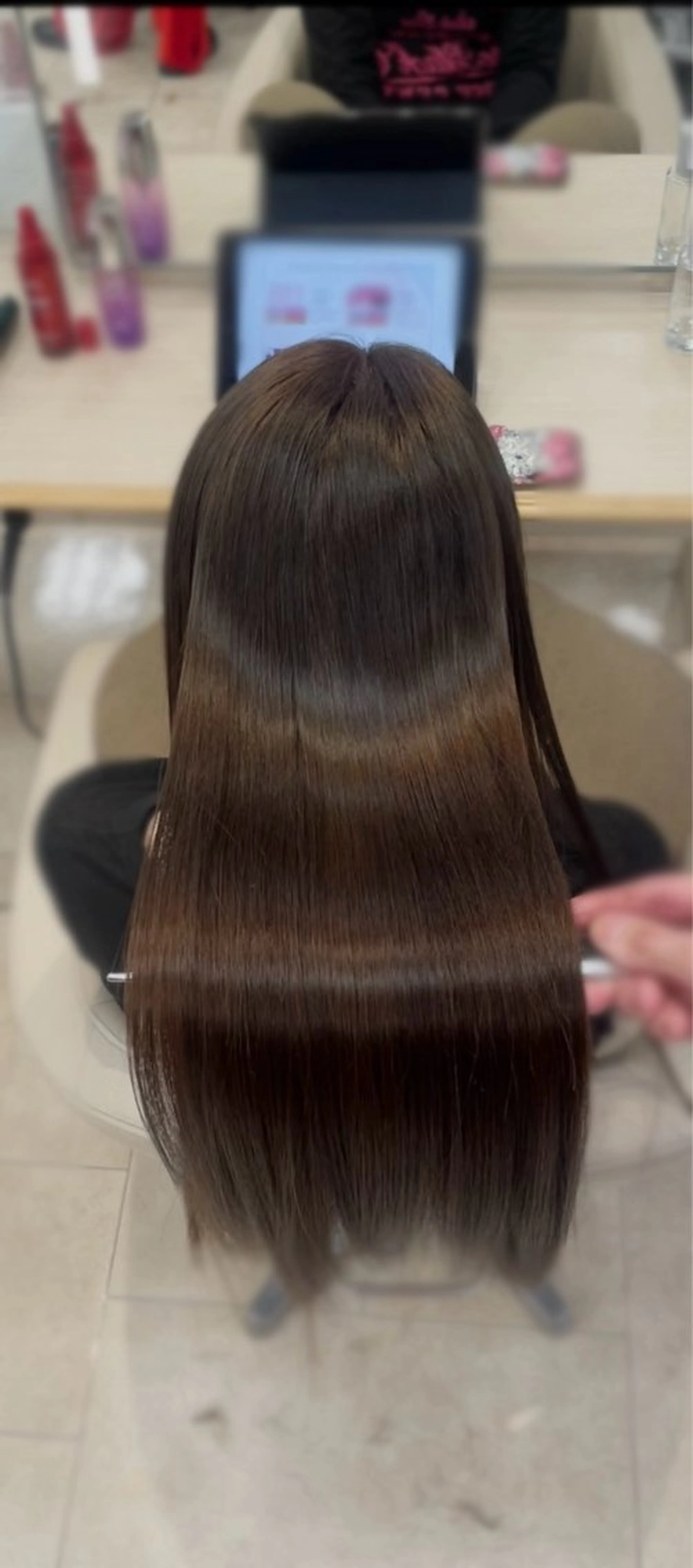 ロング シャドウパーマ／骨格 矯正カット　トモキのヘアスタイル