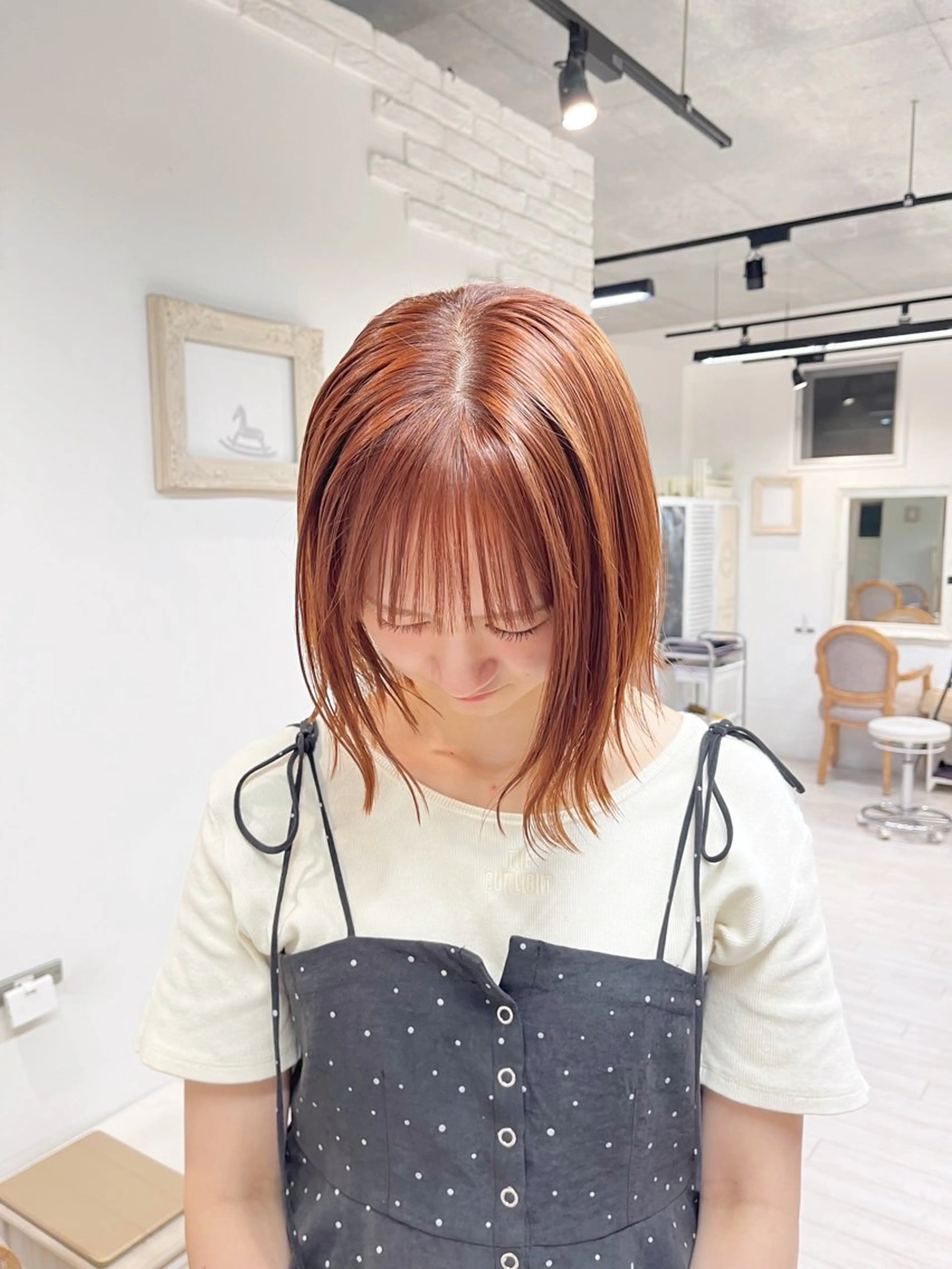 カラー オレンジ ヘアカラー 🍓艶モテ暖色カラー 🎀mayu🍓のヘアスタイル