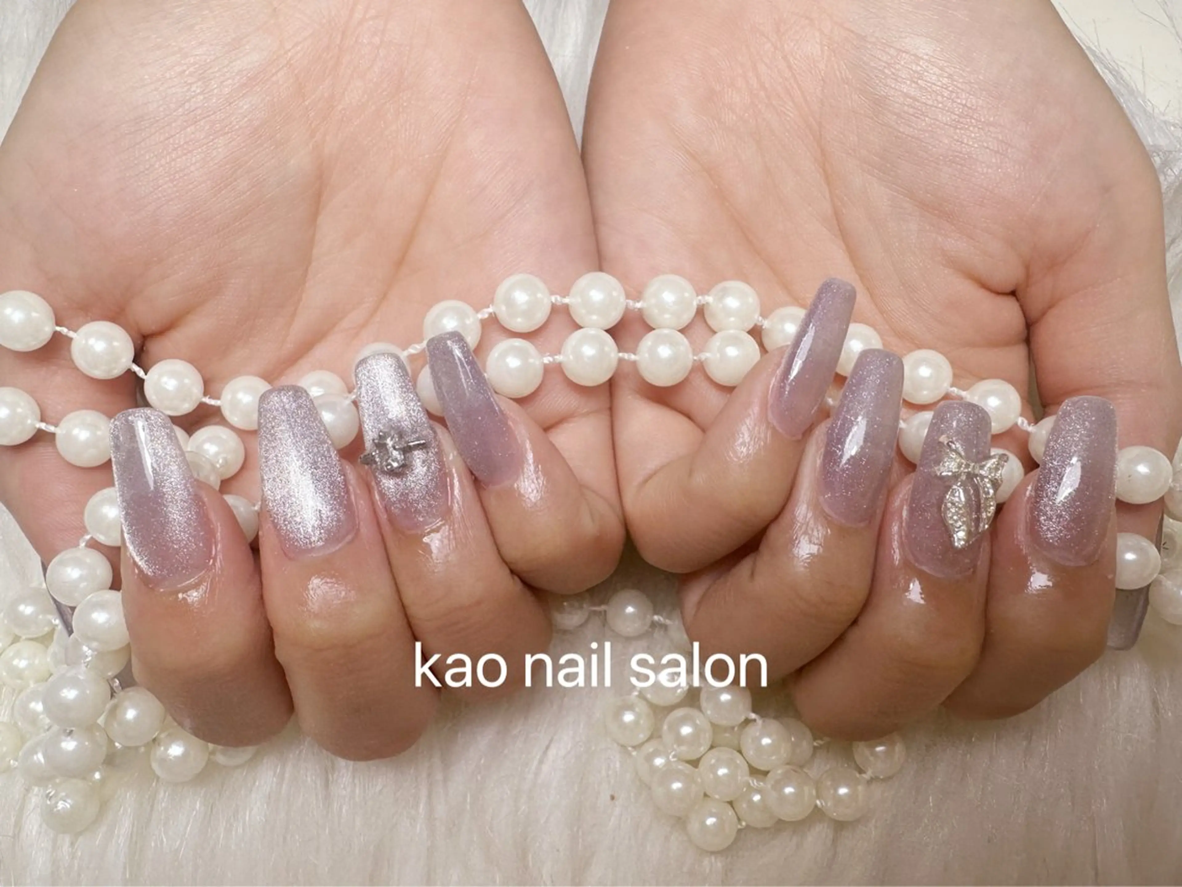 ネイル ハンドネイル kao nail マグネット/長さだしのネイルデザイン