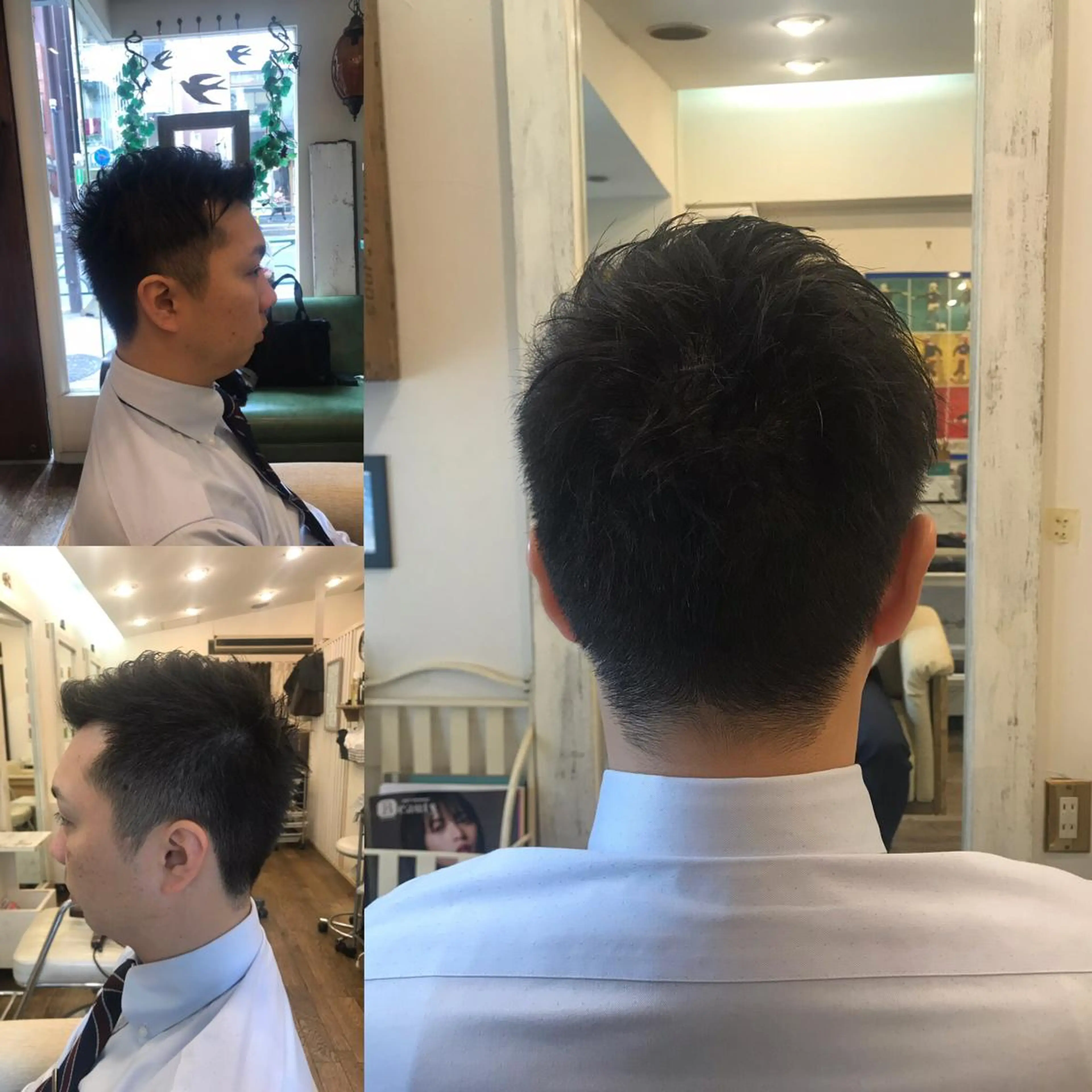 ショート メンズ ビジネス カット ヘアカラー トリートメント 吉原 頌平のヘアスタイル