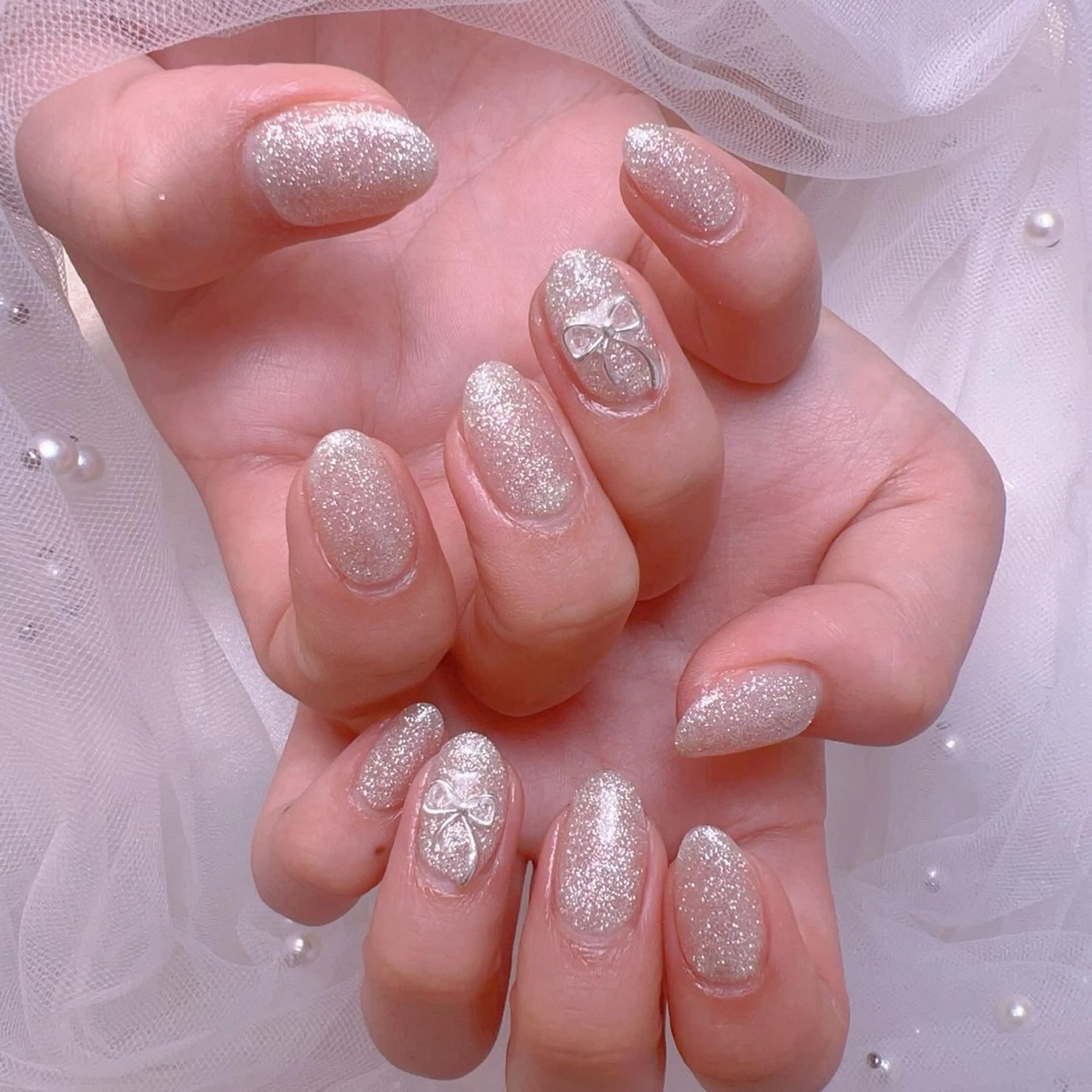 ネイル フレンチネイル ジェルネイル ハート 韓国ネイル マグネットネイル ハンドネイル ネイルサロン lotusのネイルデザイン